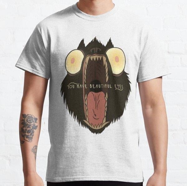 you have beautiful eyes! Tasarım Baskılı Tişört (Rahat kalıp t-shirt)