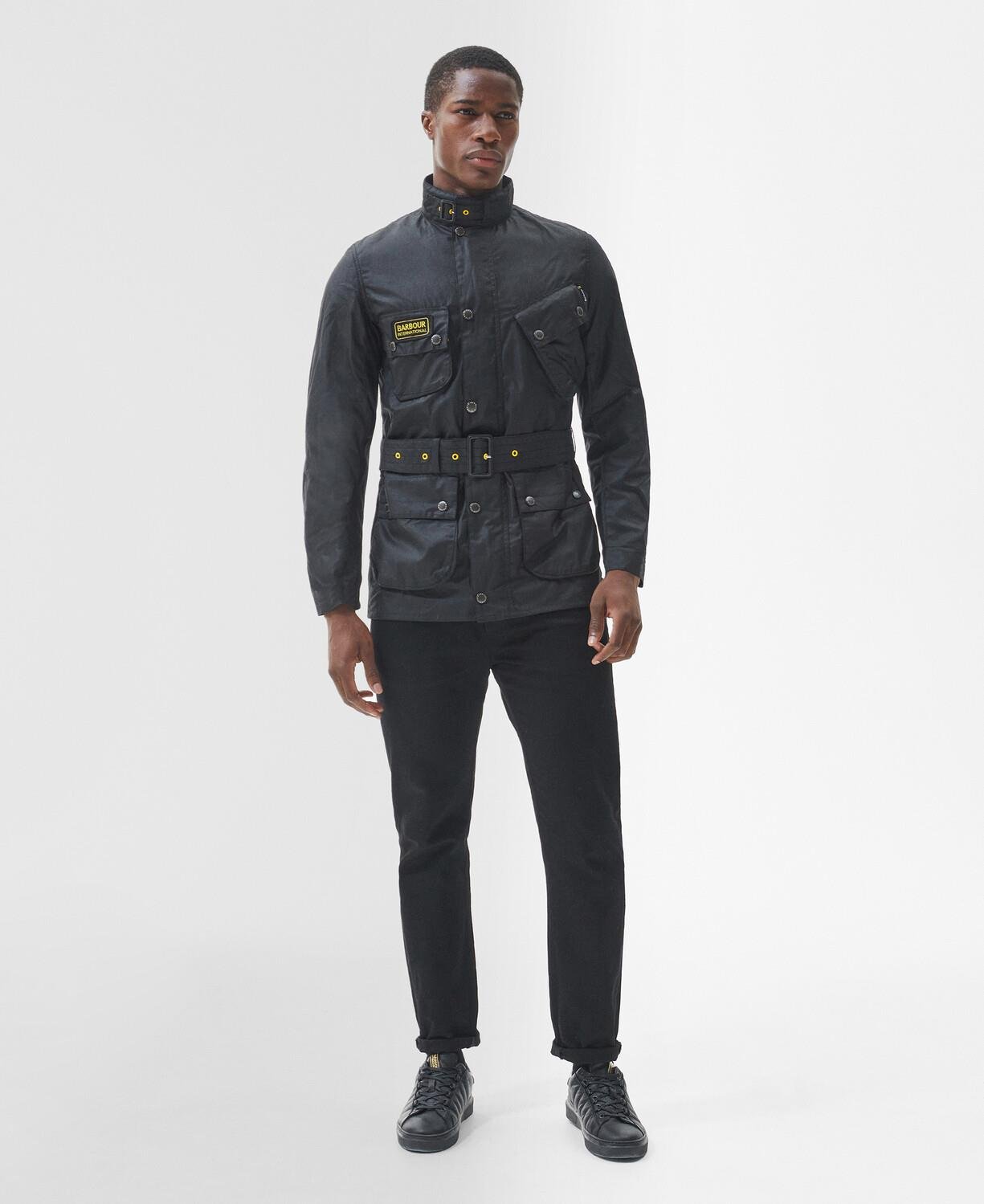 BARBOUR INTERNATIONAL 黒 ジャケット B.Int. Slim International Yağlı Ceket BK91 Black