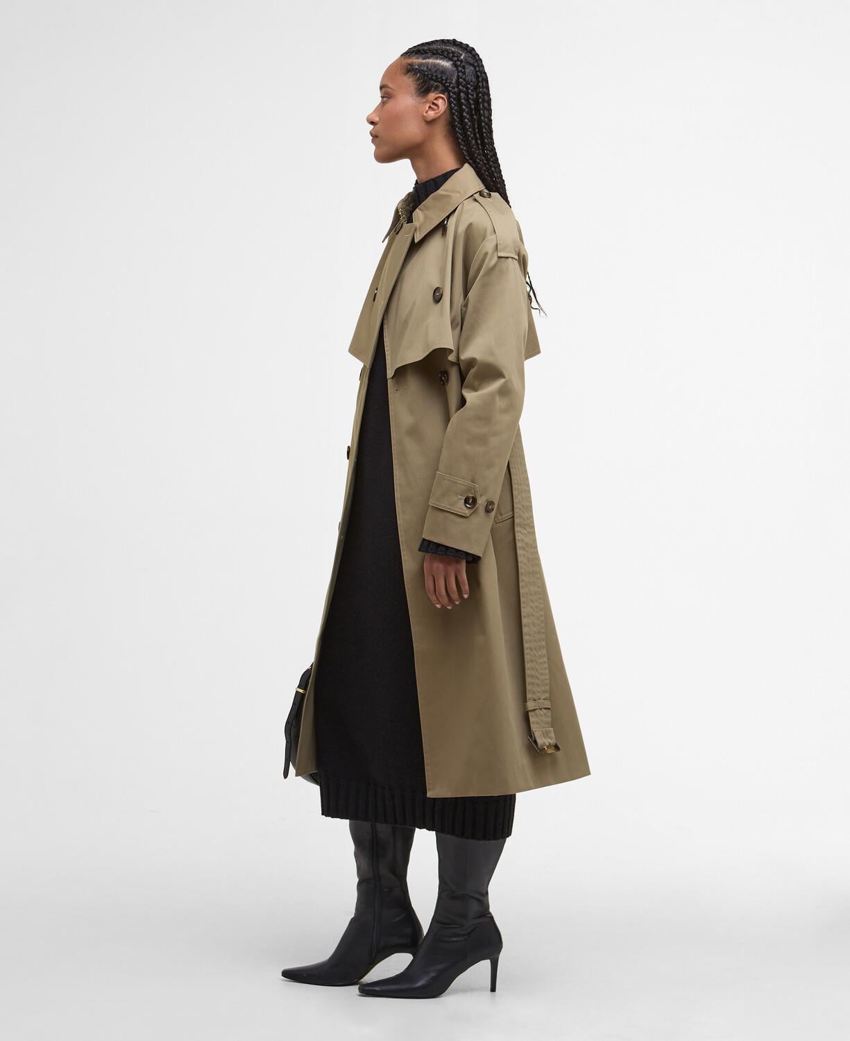 Barbour Aoife Trench Showerproof Ceket BE31 Military Brown Barbour Aoife Trench Showerproof Ceket BE31 Military Brown