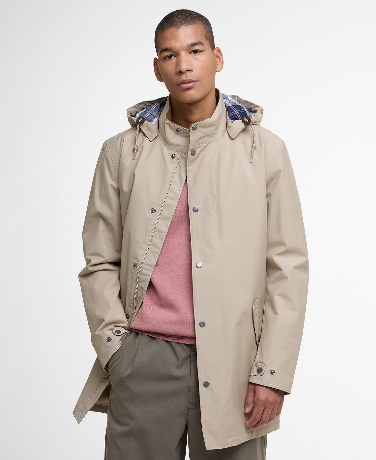 Barbour Chelsea Mac Waterproof Jacket ST32 Washed Stone