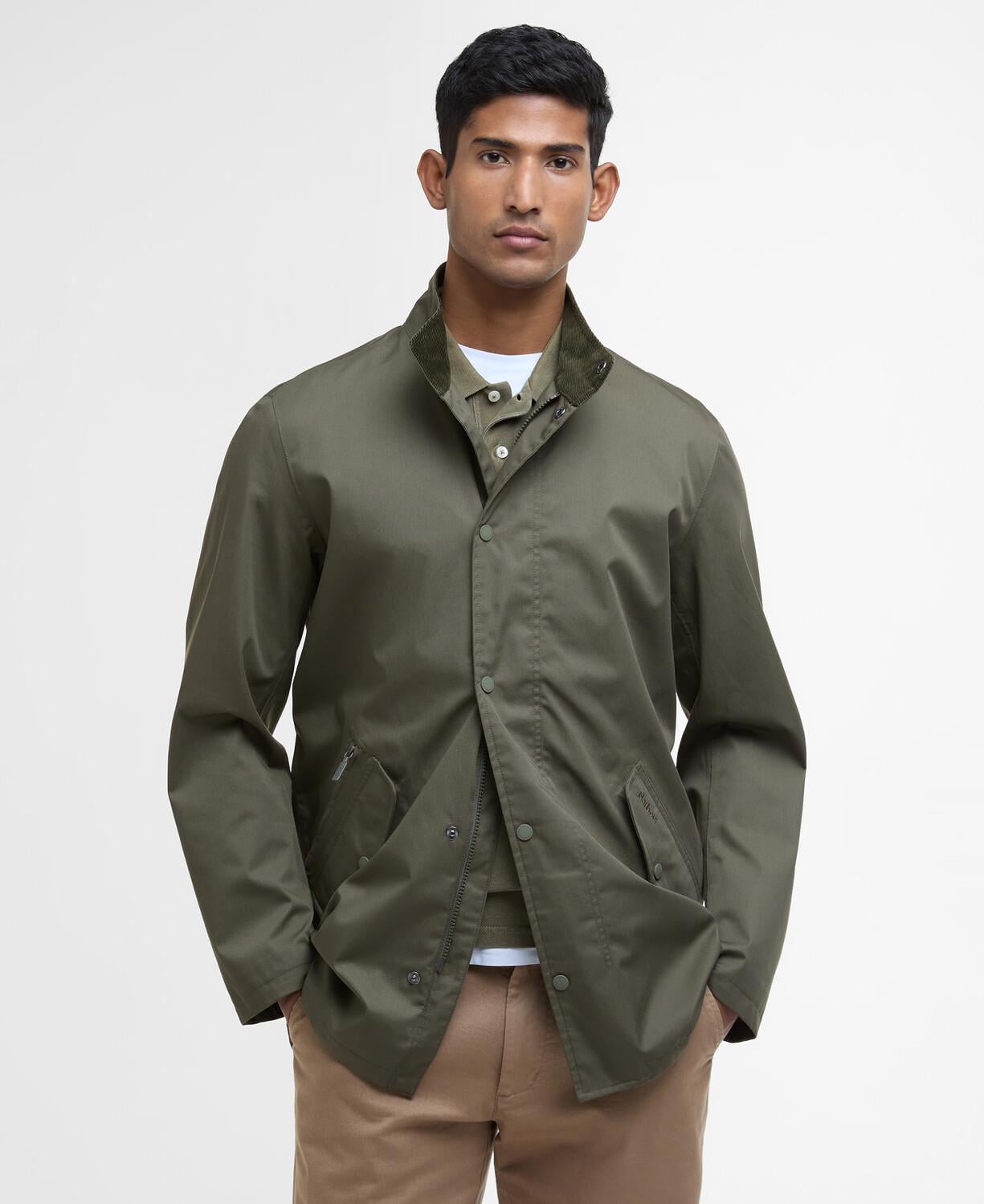 Barbour City Chelsea Waterproof Ceket OL72 Uniform Green-Bleached Pine