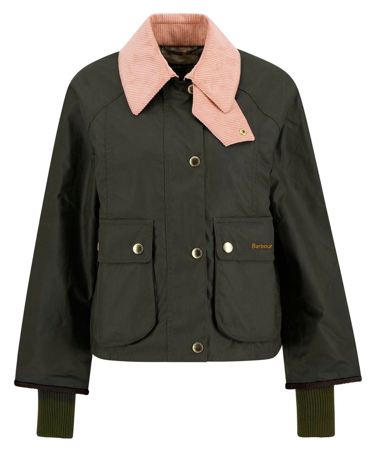 Barbour Cropped Beadnell Yağlı Ceket OL99 Archive Olive-Ancient