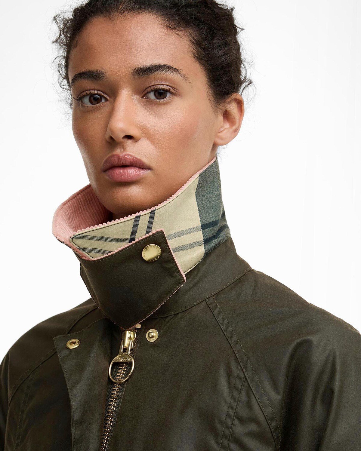Barbour Cropped Beadnell Yağlı Ceket OL99 Archive Olive-Ancient