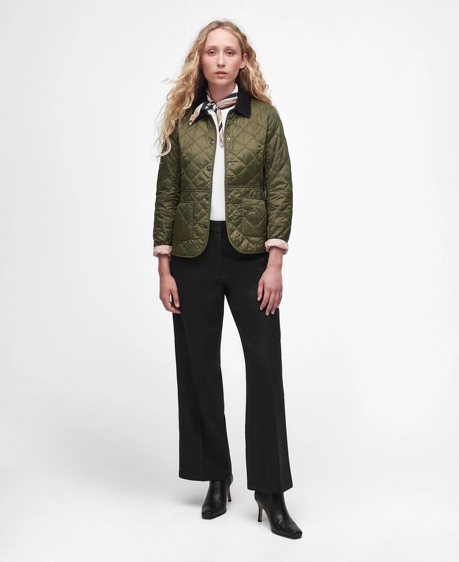 Barbour Deveron Kapitone Ceket OL51 Olive
