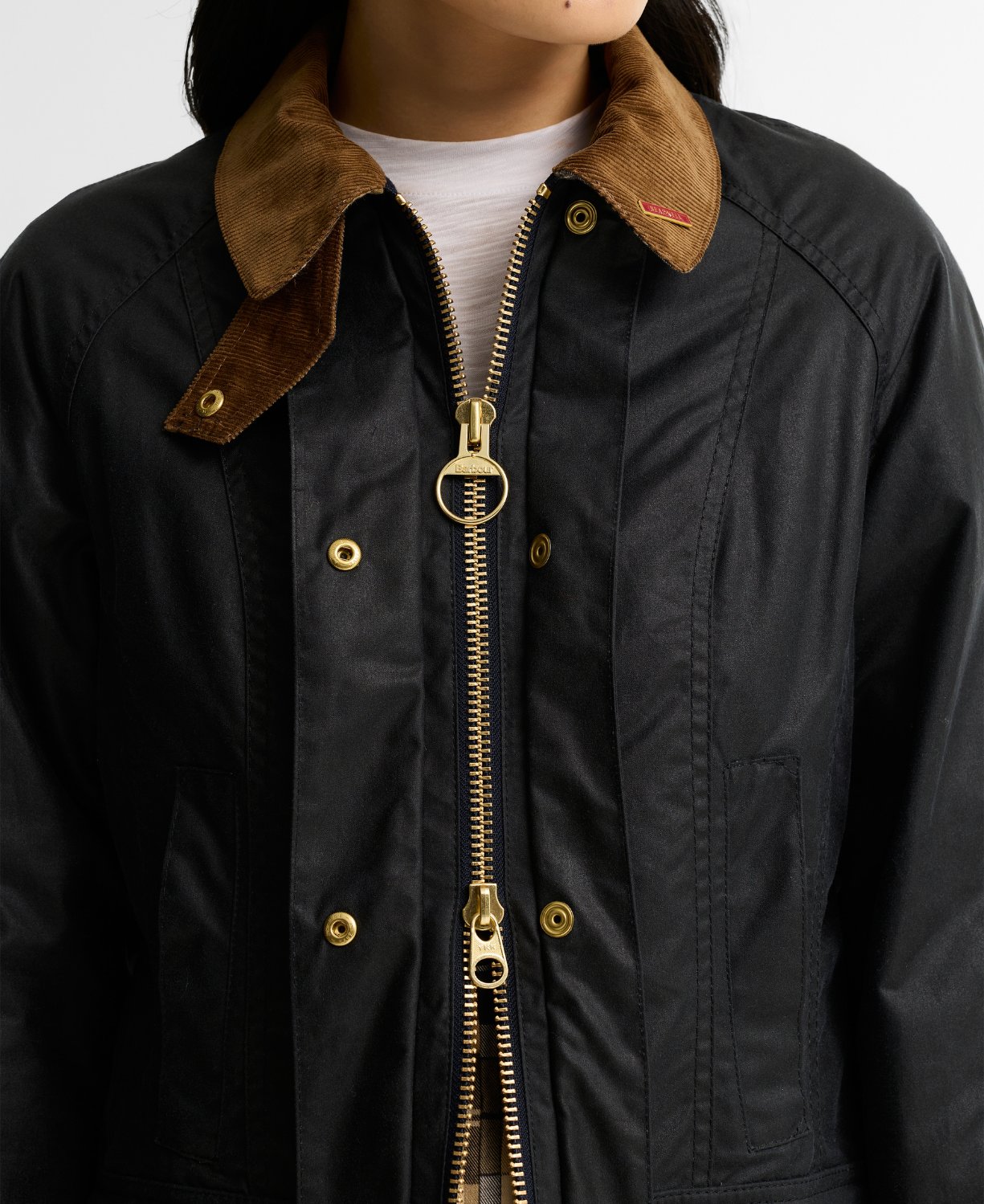 Barbour Icons Beadnell Yağlı Ceket NY92 Navy Birchwood
