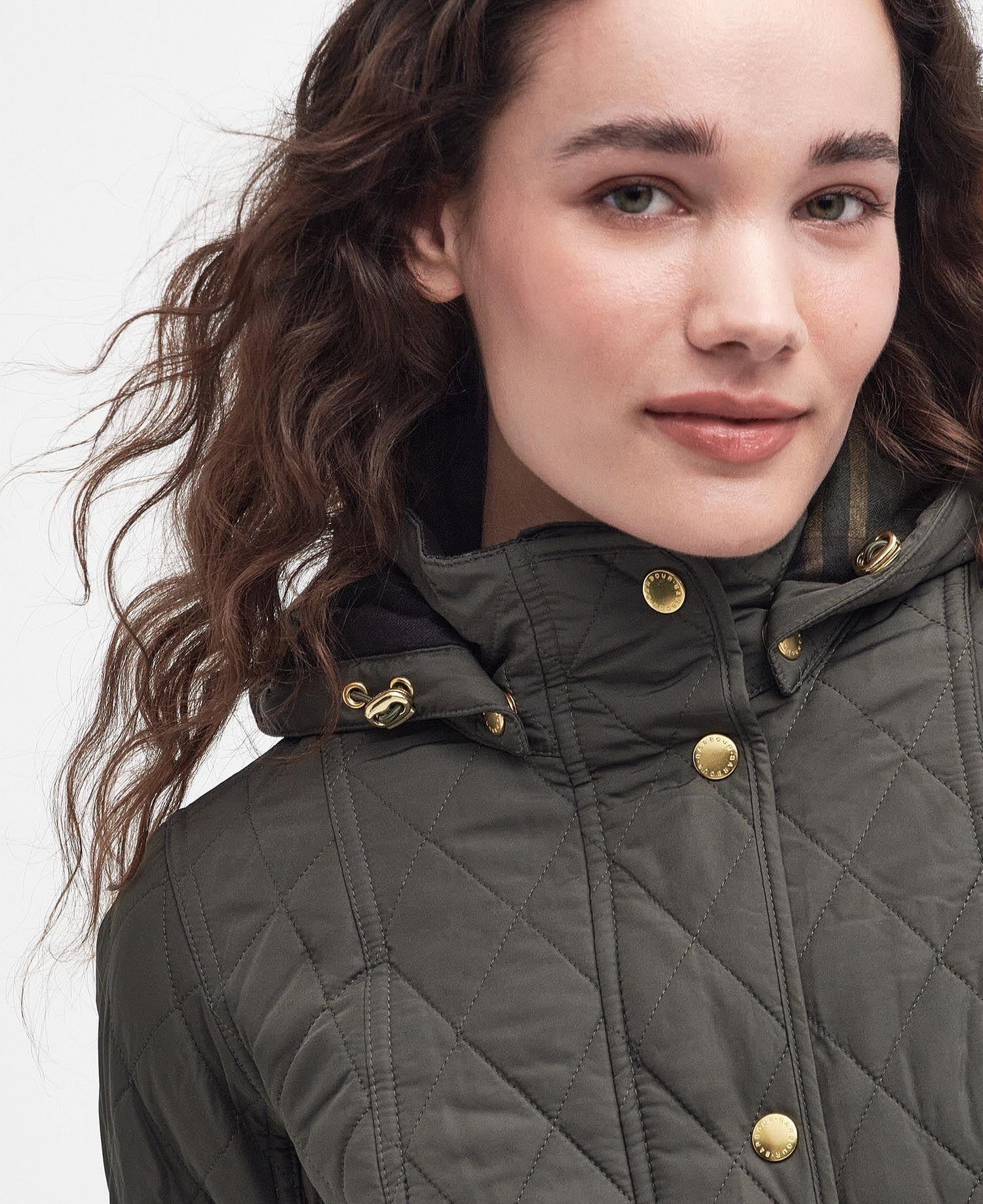 Barbour Kadın Millfire Quilt Kapitone Ceket GN92 Olive-Classic