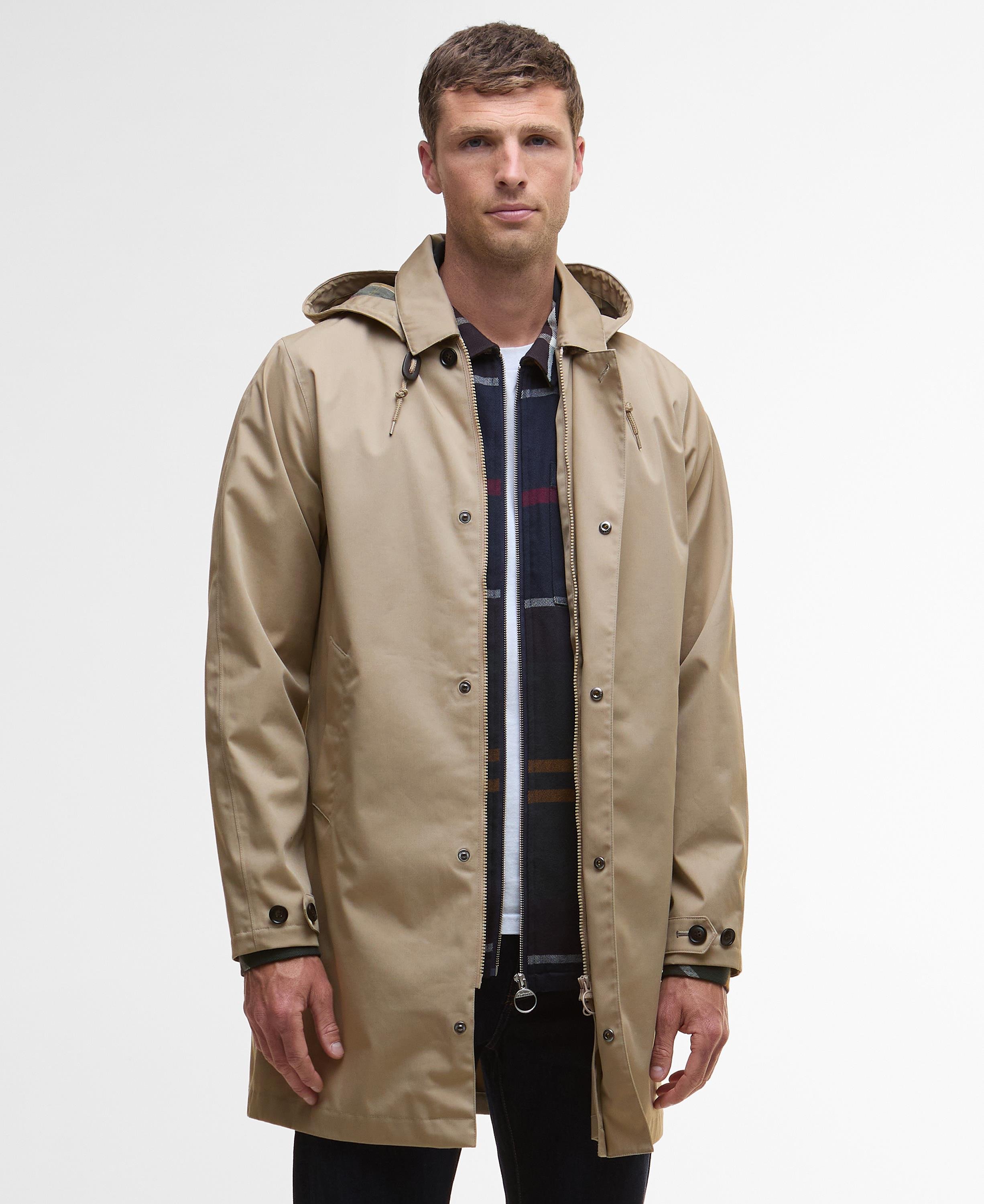 クラッチ　Barbour 衣類カバー Barbour Lorig Mac Waterproof Ceket ST71 Washed Stone