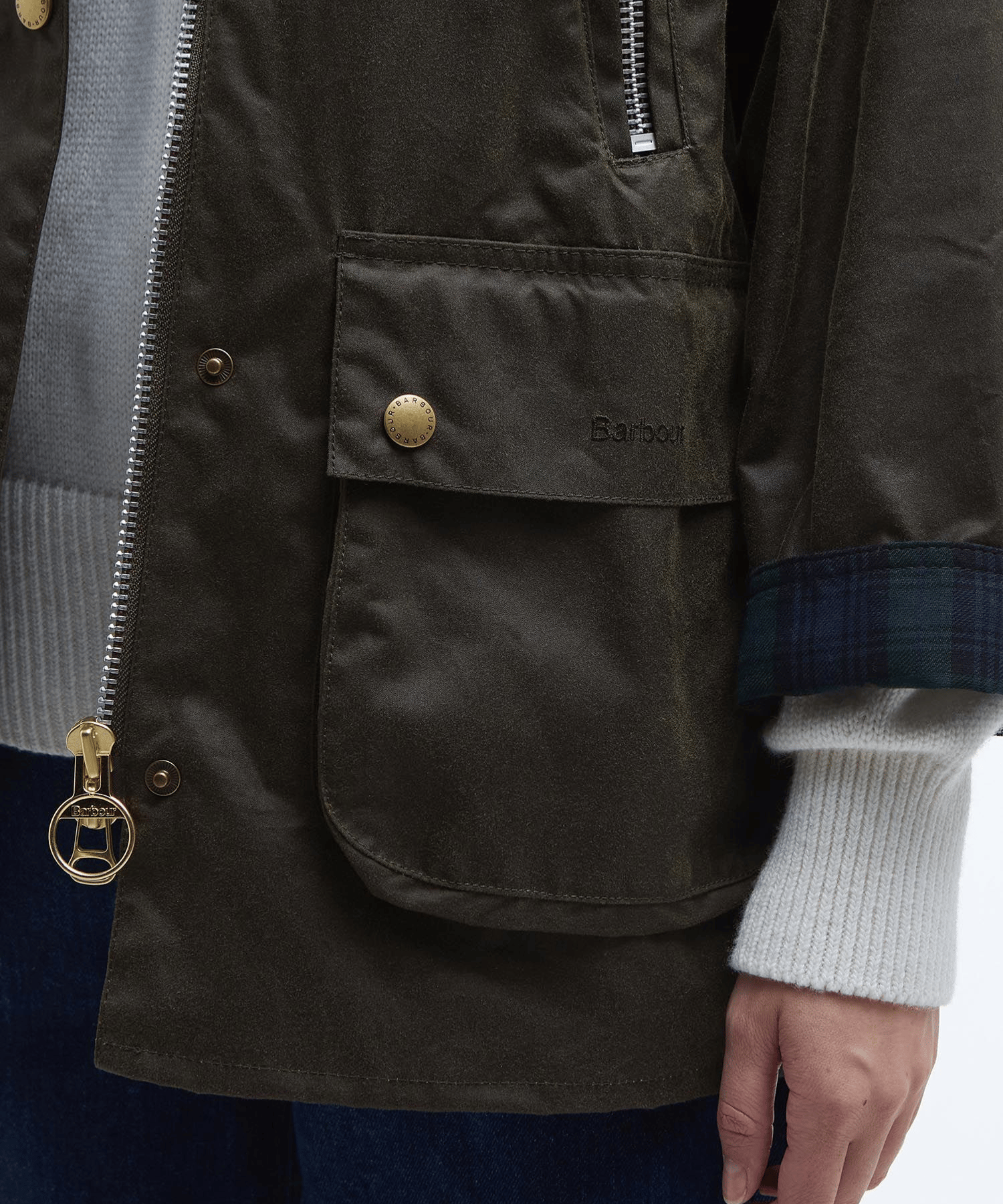 Barbour Lynne Yağlı Ceket OL99 Archive Olive