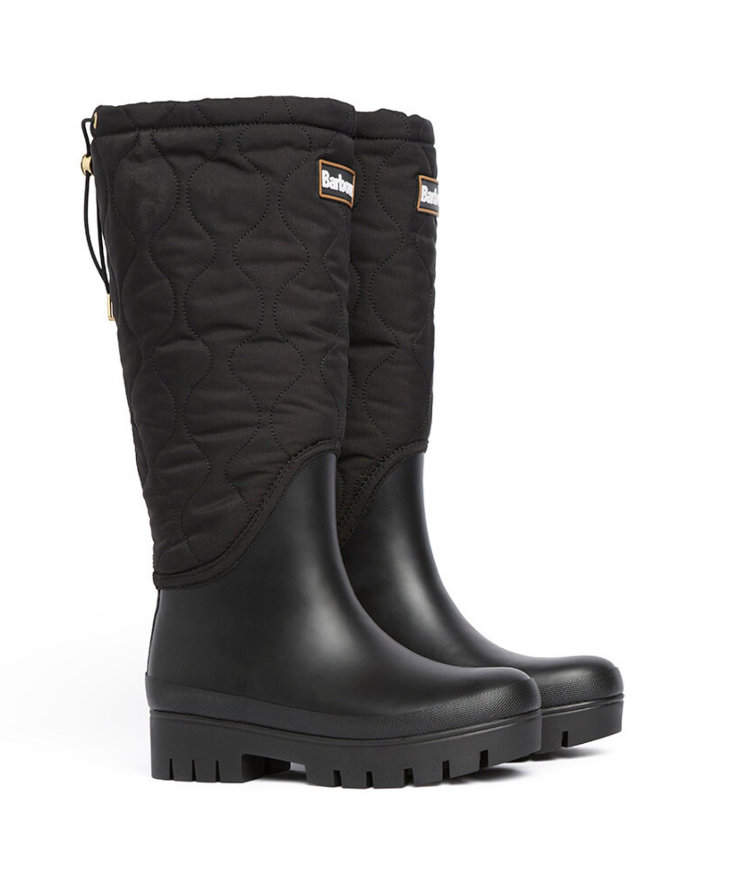 Barbour Marnie Kapitone Tall Welly Çizme BK11 Black