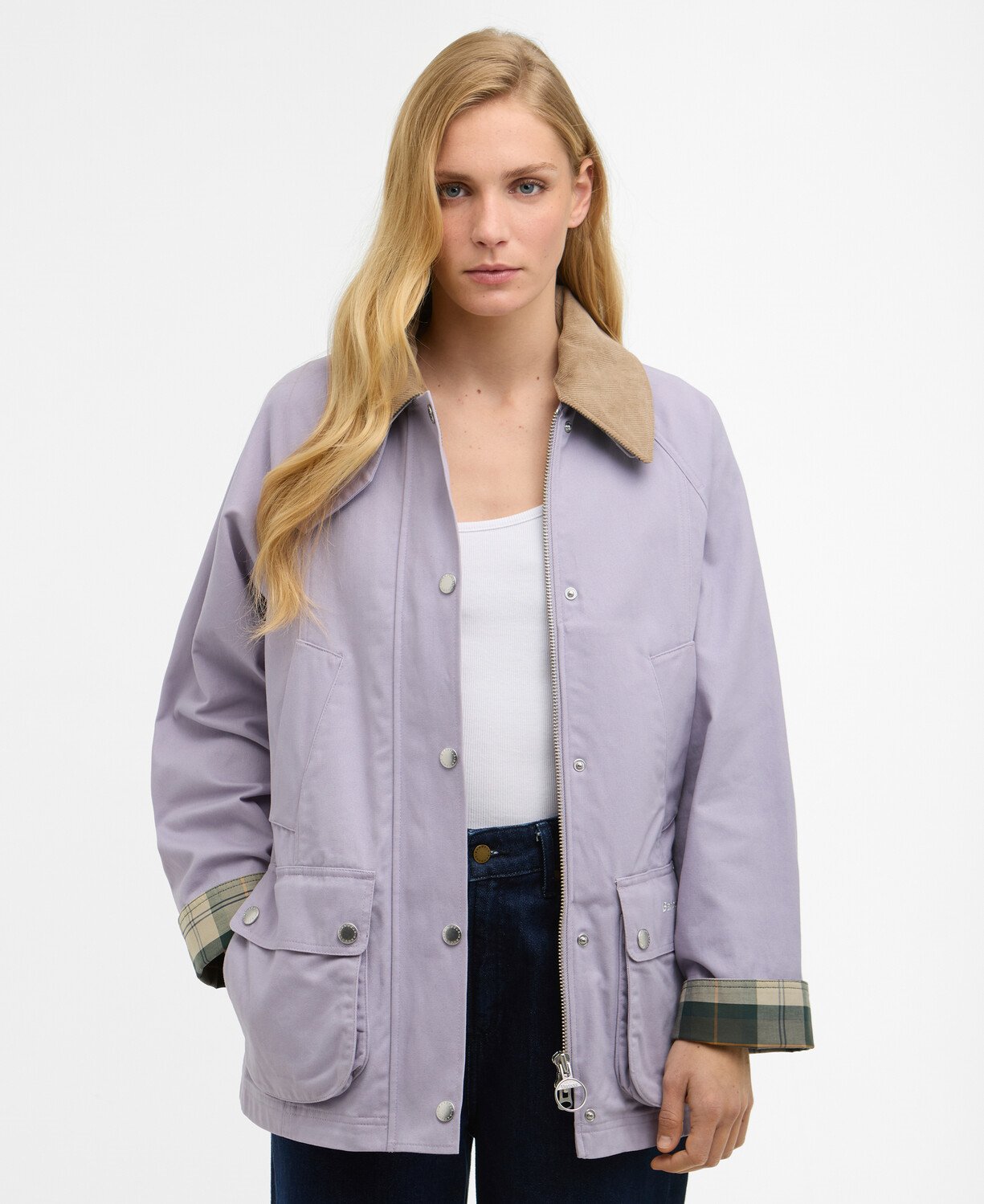 Barbour Modern Beadnell Casual Ceket PU31 Heather Mist-Ancient