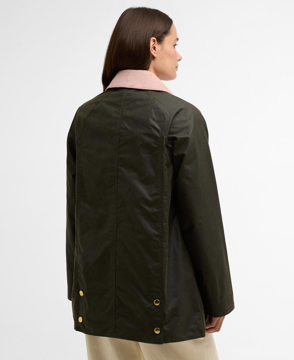 Barbour Modern Beadnell Yağlı Ceket OL99 Archive Olive-Ancient