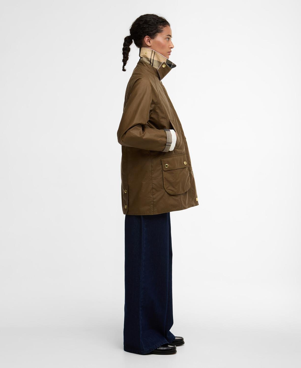 Barbour Modern Beadnell Yağlı Ceket SN31 Sand-Dress-Heather Mist