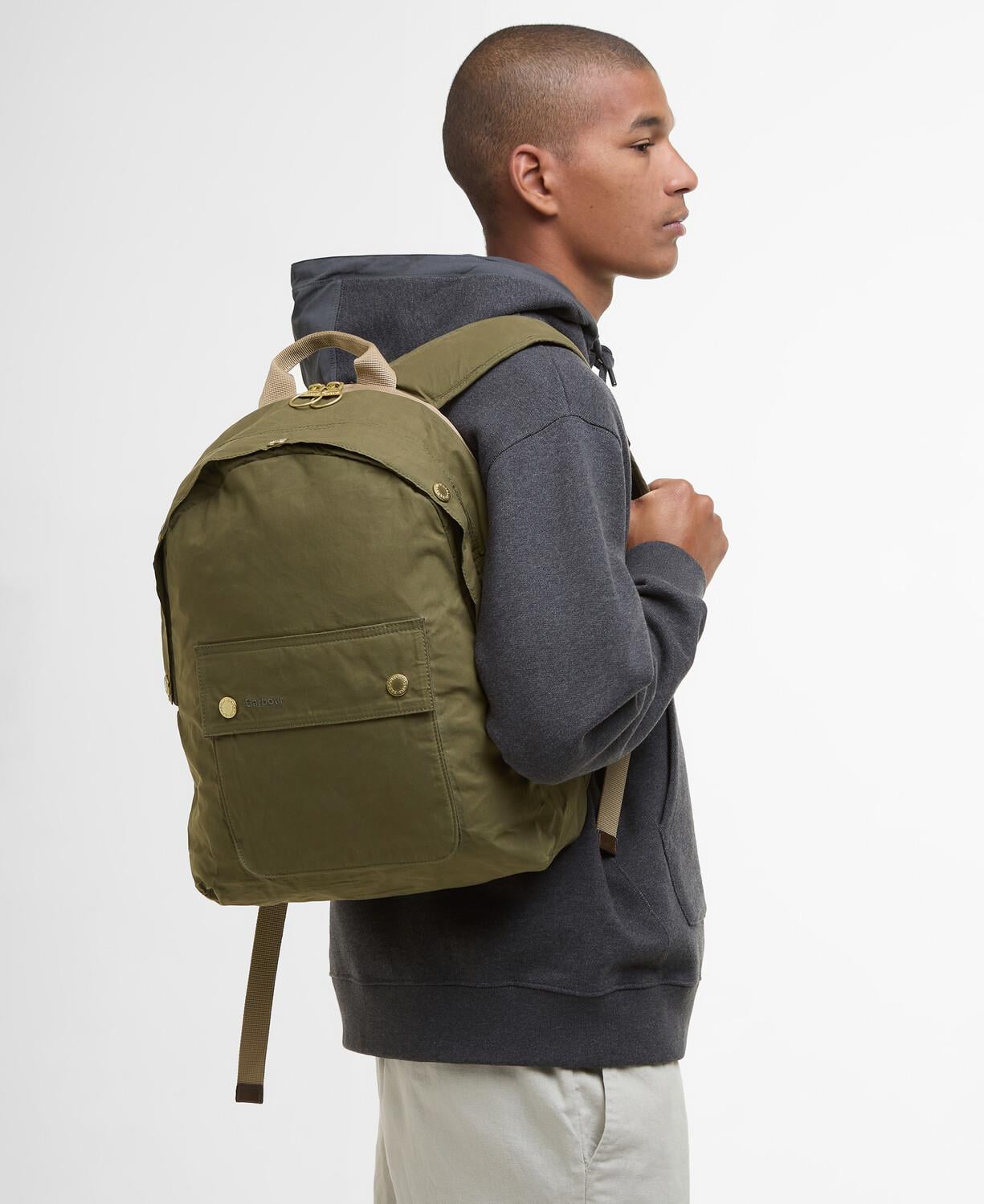 Barbour Transport Zip Closure Sırt Çantası GN31 Dusky Green