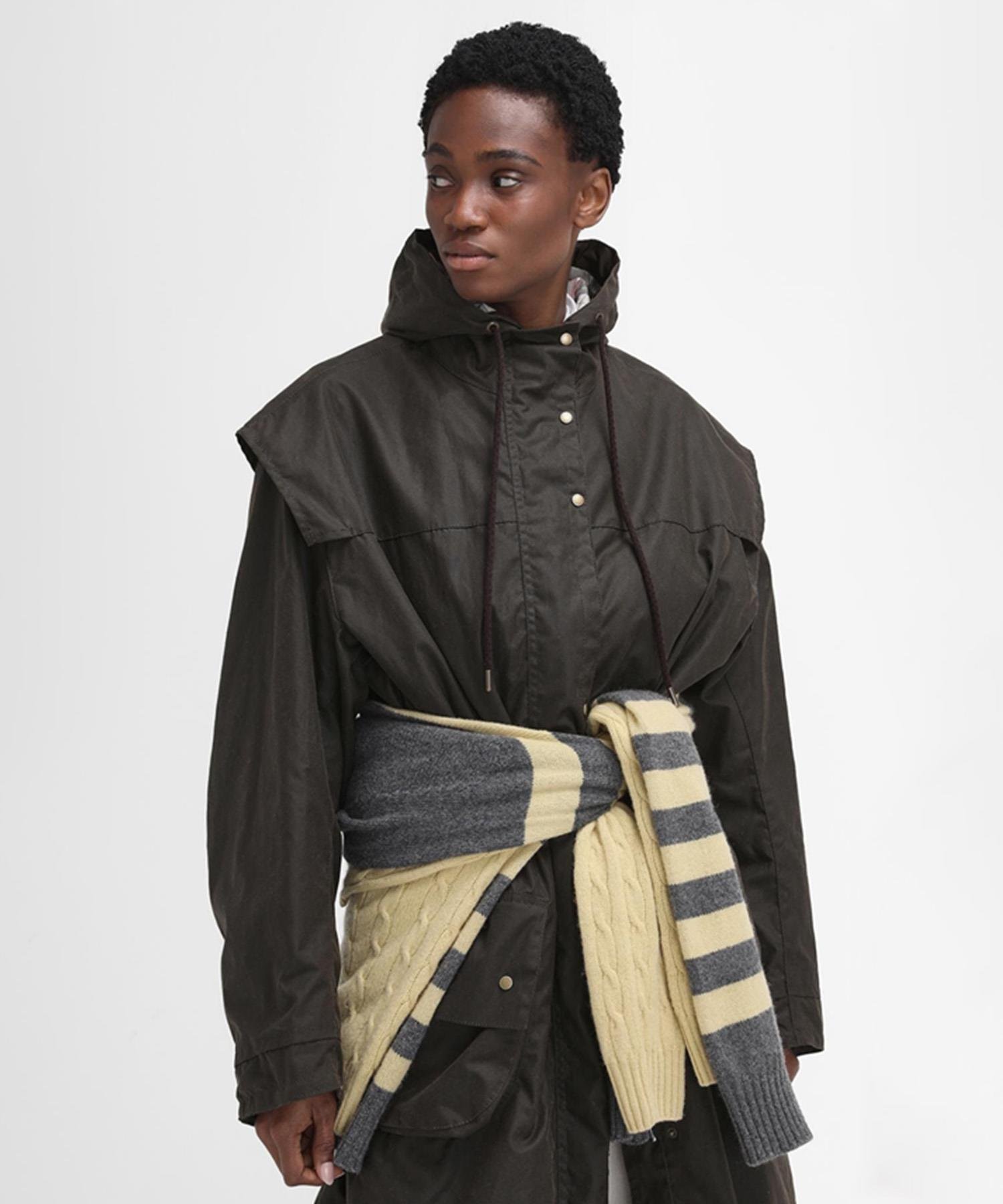Barbour X Alexa Dorothy Liam Yağlı Ceket OL71 Olive-Dress Stewart