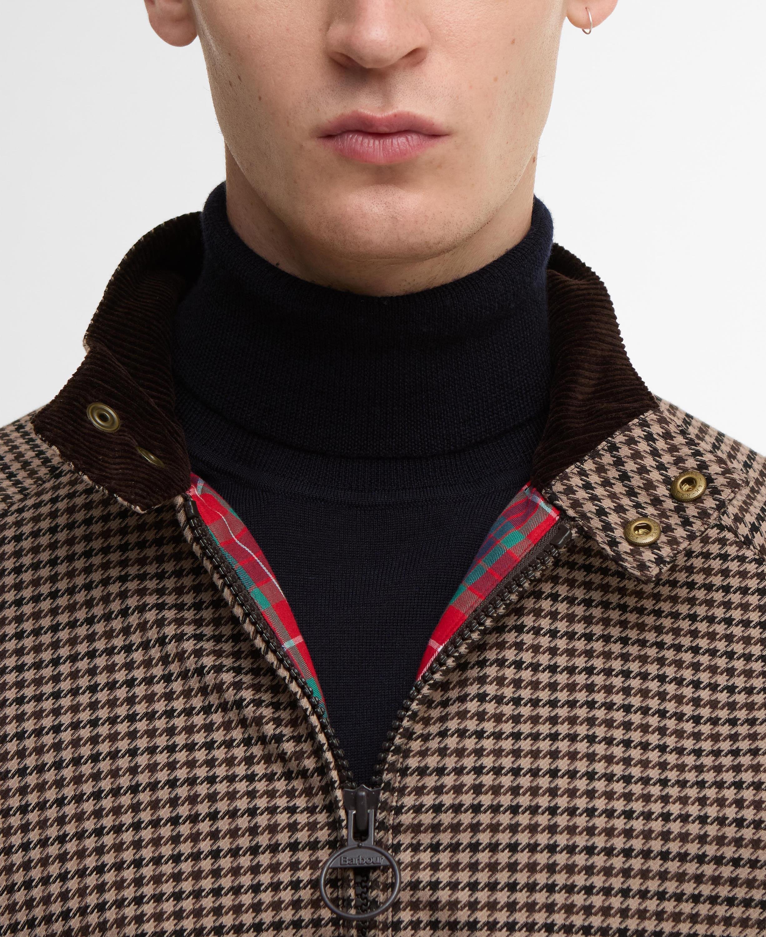 Barbour x Baracuta Porton Showerproof Ceket BE51 Brown Houndstooth