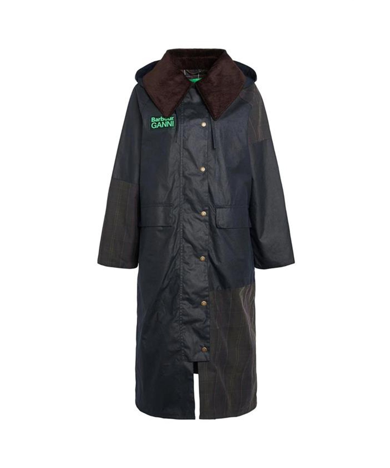 Barbour x GANNI Burghley Yağlı Ceket NY71 Navy - Classıc Barbour x GANNI Burghley Yağlı Ceket NY71 Navy - Classıc