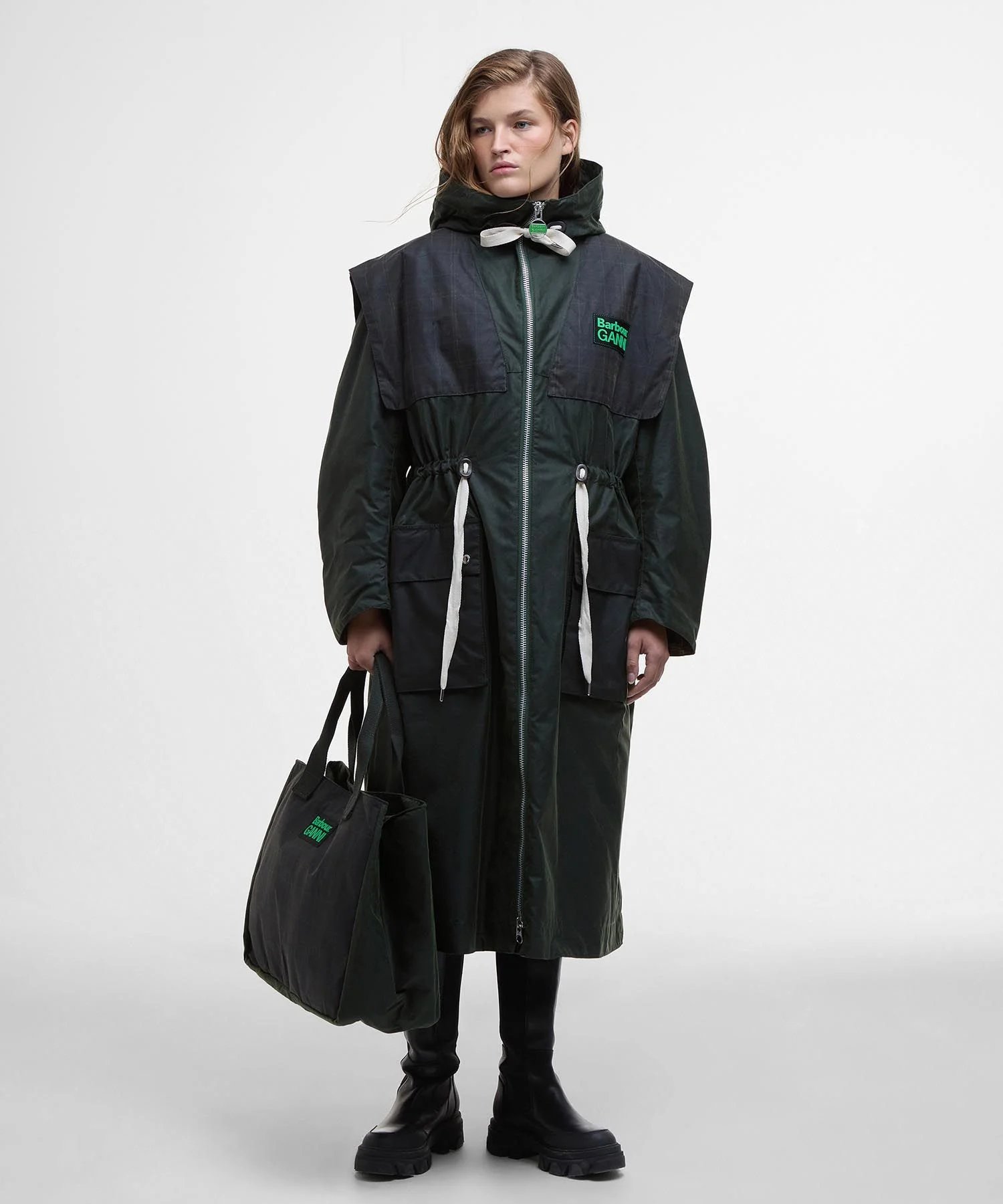 Barbour x GANNI Yağlı Parka GN61 Green