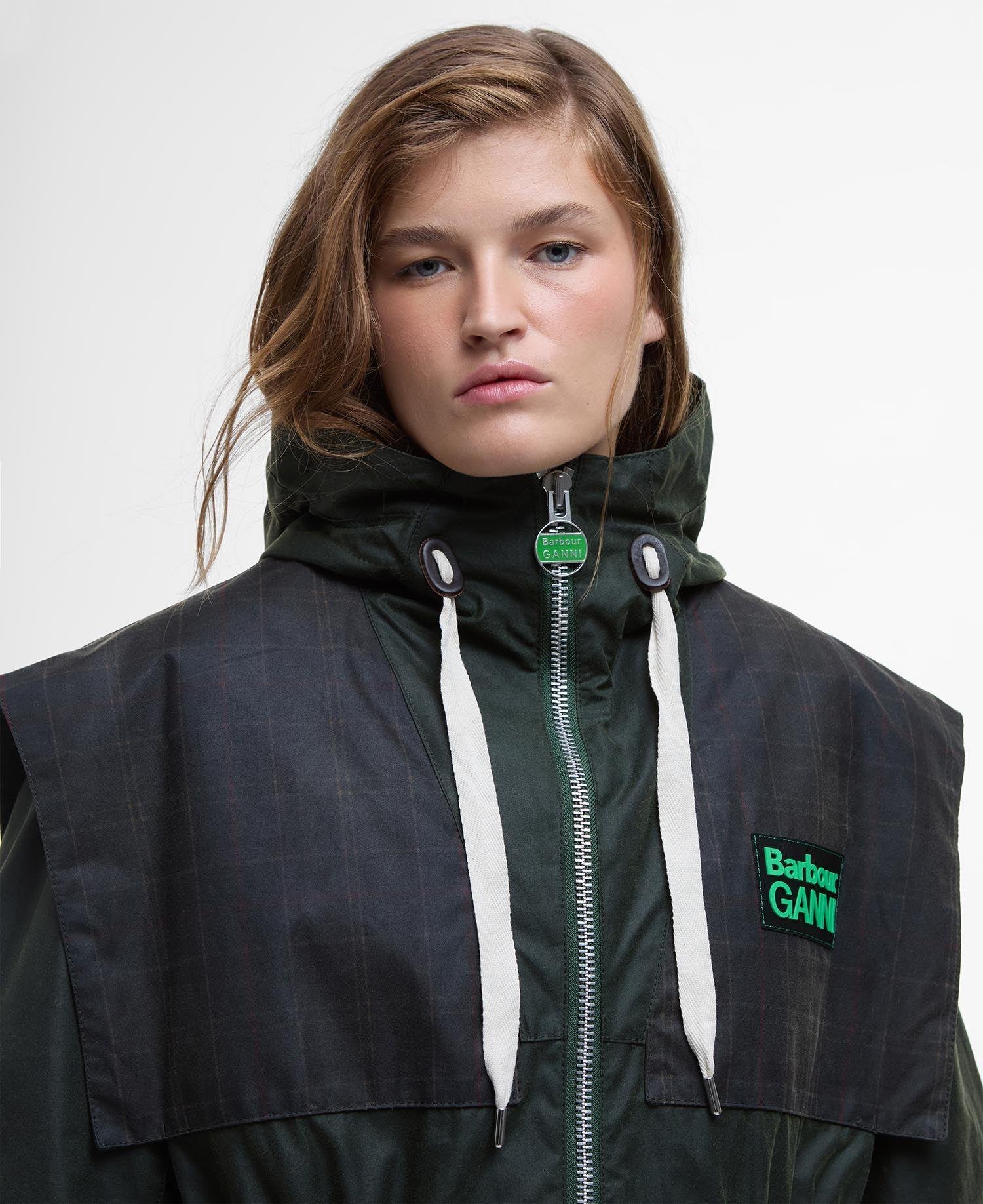 Barbour x GANNI Yağlı Parka GN61 Green