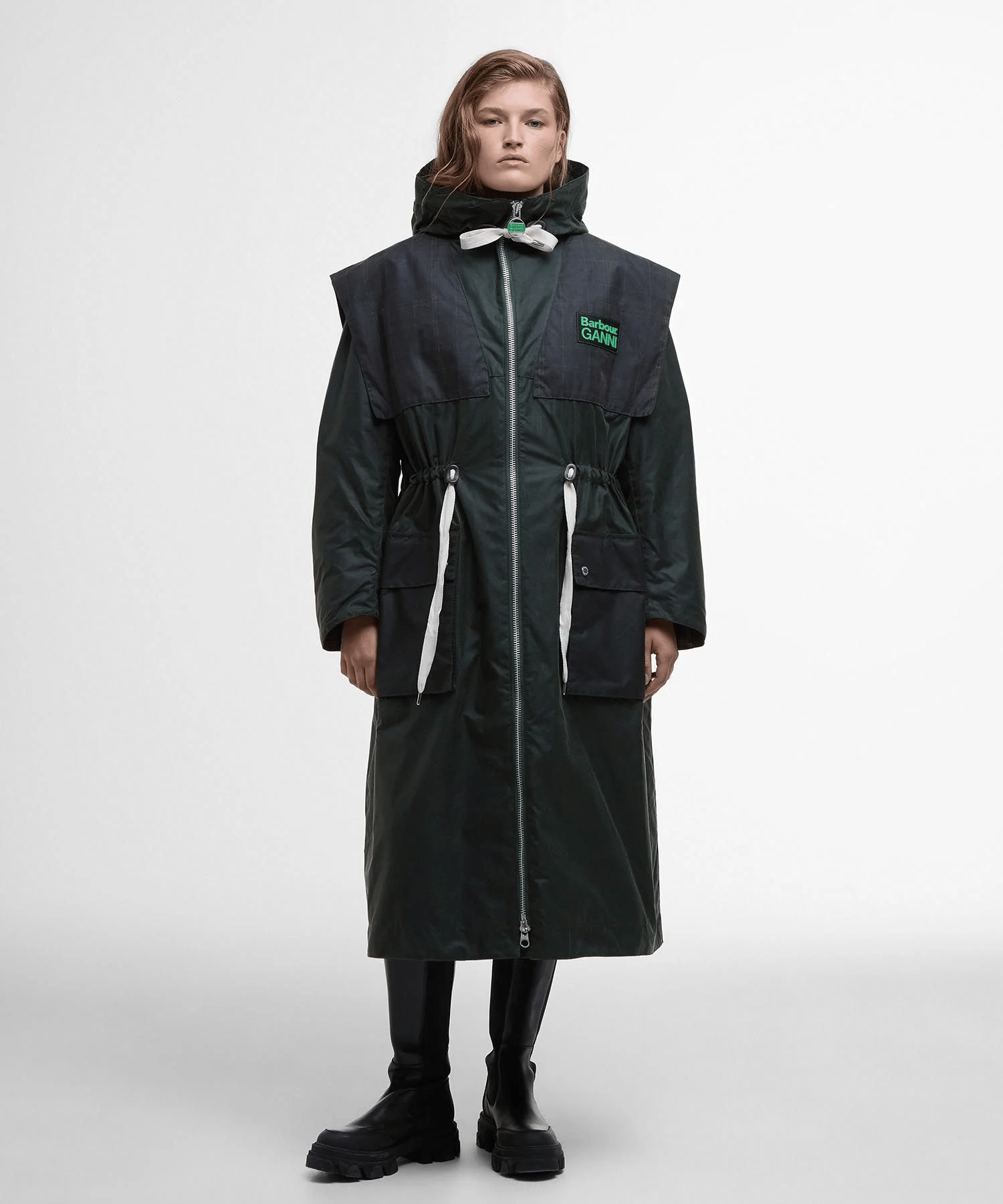 Barbour x GANNI Yağlı Parka GN61 Green