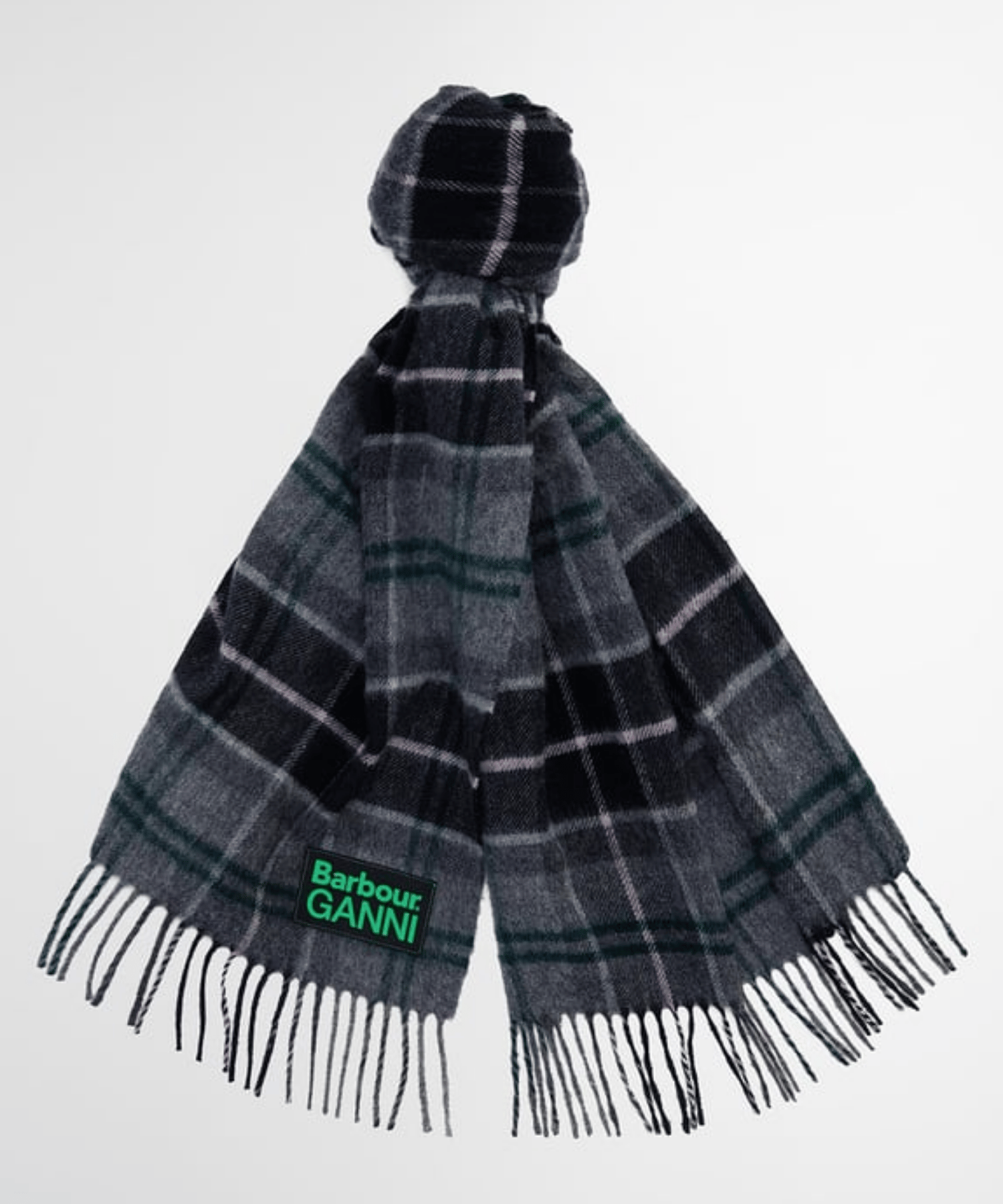 Barbour x GANNI Yün Atkı TN51 Winter Tartan