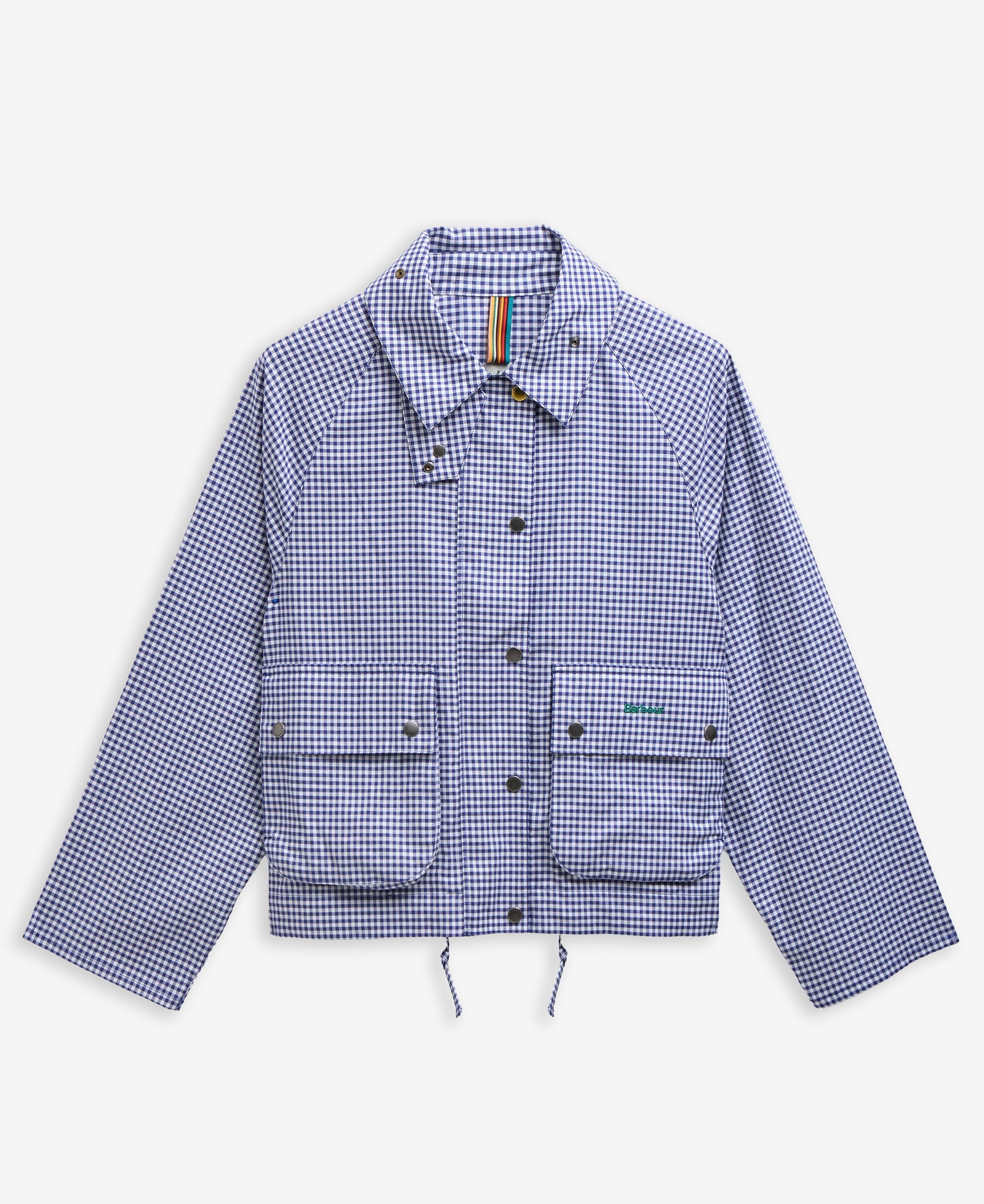Barbour x Paul Smith Gingham Spey Casual Ceket NY71 Navy-White Gingham