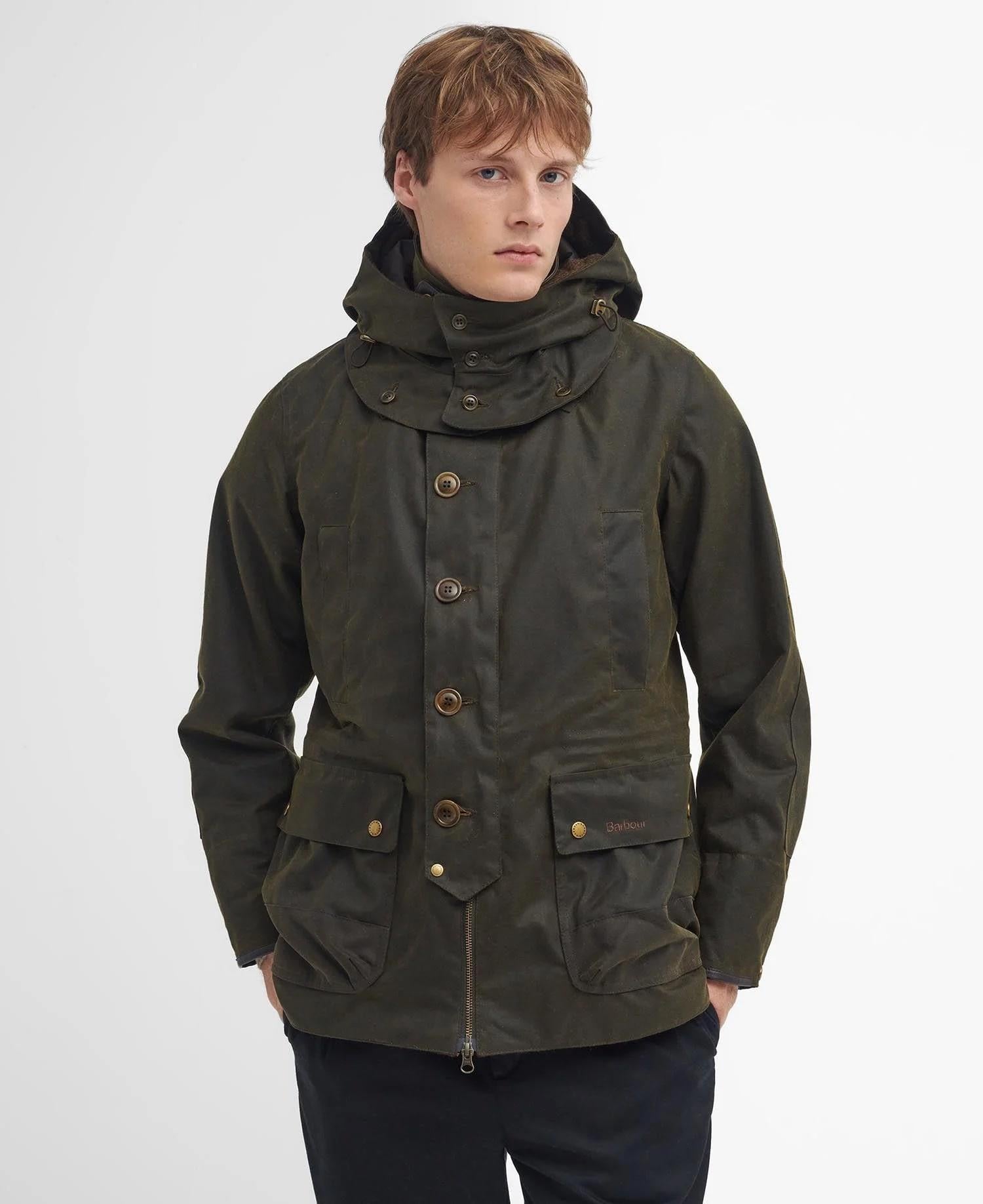 Barbour x TO KI TO Shoreman Yağlı Ceket OL51 Olive