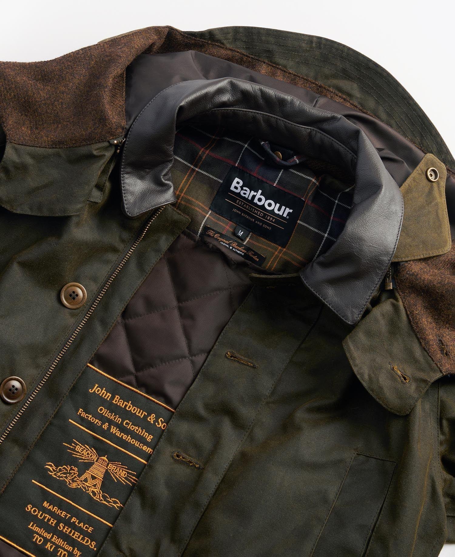 Barbour x TO KI TO Shoreman Yağlı Ceket OL51 Olive