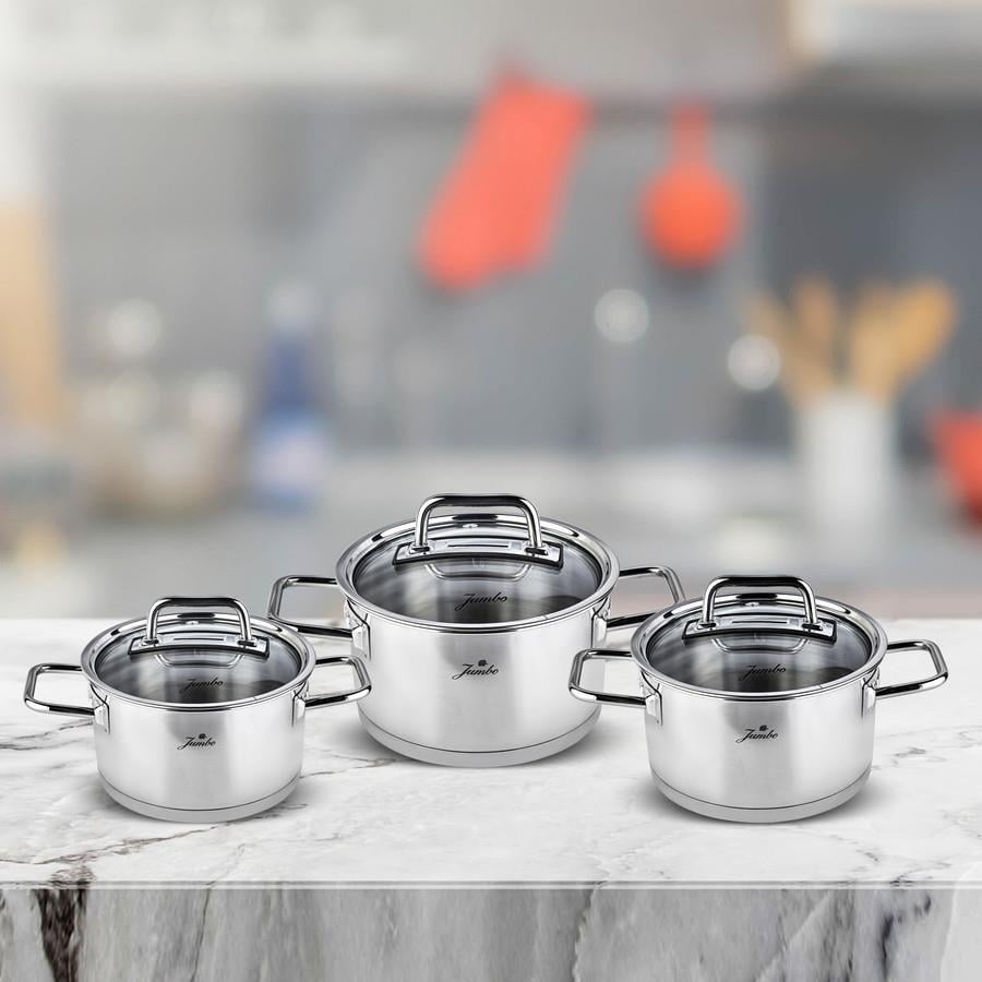 Jumbo Assos Midi 3'lü Tencere Seti - Güzel Home