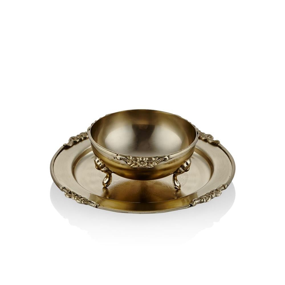 Lamedore Black Pearl Sade Gold Tepsi ve Kase - Güzel Home