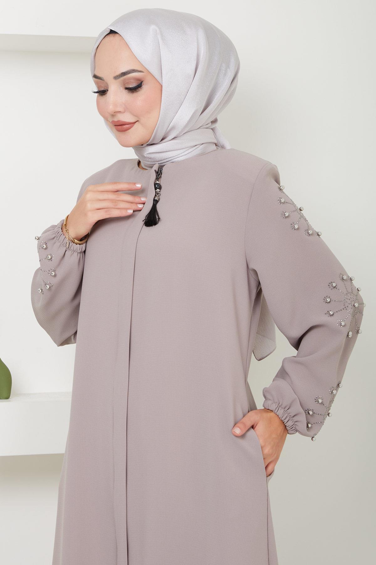 Kolu Taşlı ve İncili Ferace Bej SS2494