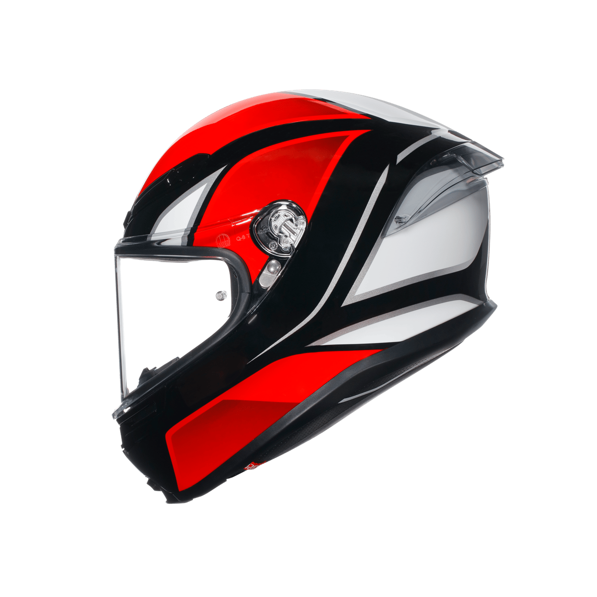 agv k6 hyphen black/red/white S Helmet - Slashcut Black/Grey/Red Its carbon and aramid fiber shell ensures the very best protective performance in its category and makes it the lightest full K6 AGV JIST - HYPHEN