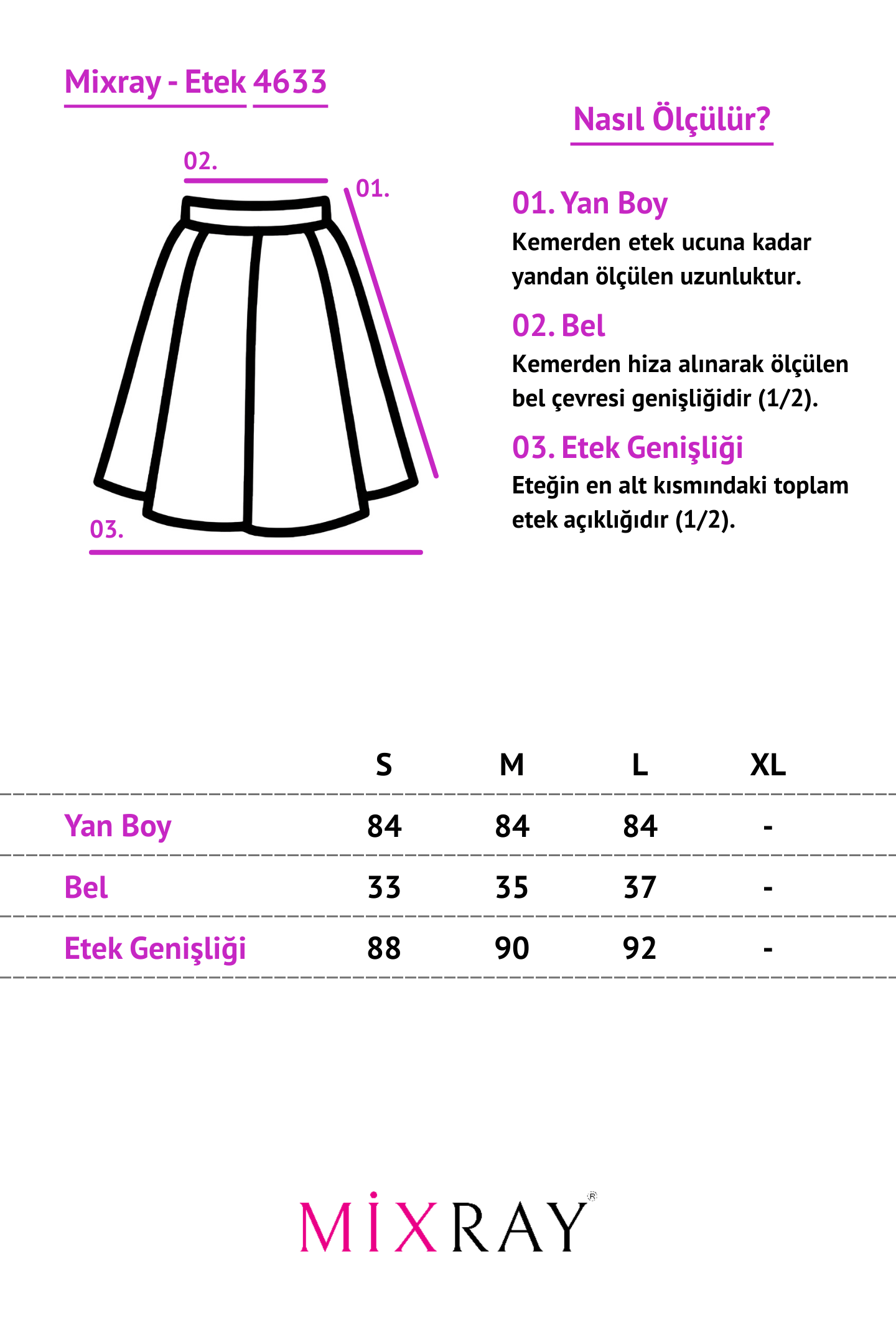 4633 Kadın Yandan Cepli Parçalı Etek Sarı | Mixray.com