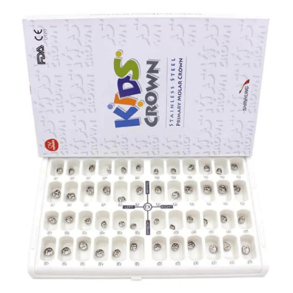 BD, Kids Crown PÇK Paslanmaz Çelik Kron Seti Molar 96 lık Kit