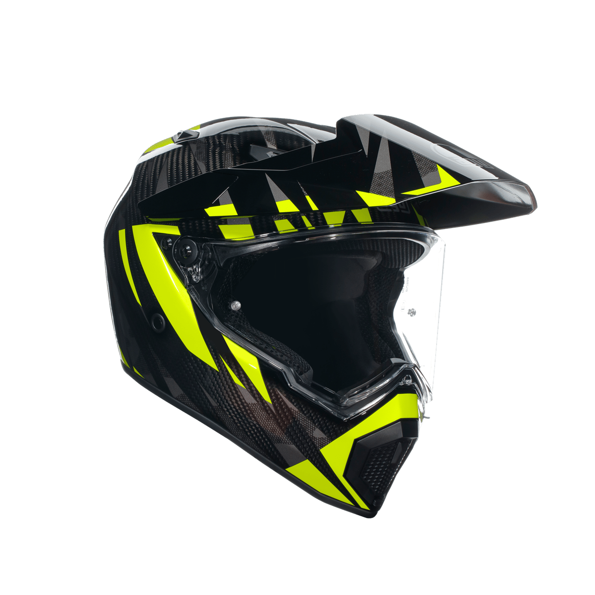 Agv AX9 Multi Steppa Carbon Grey Yellow Fluo Kapalı Kask | AGV