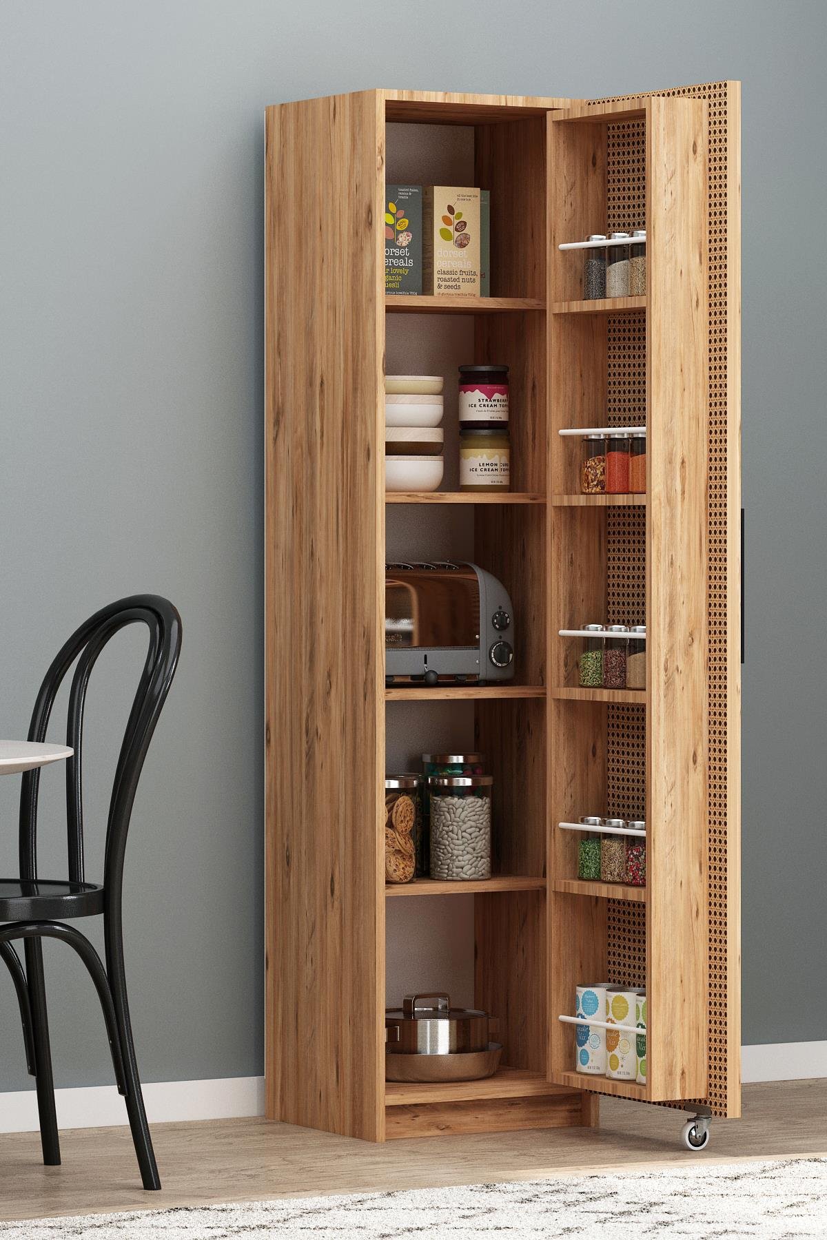 ヒロページ Avmpark Tek Kapaklı 180 cm Erzak Dolabı Hazeran