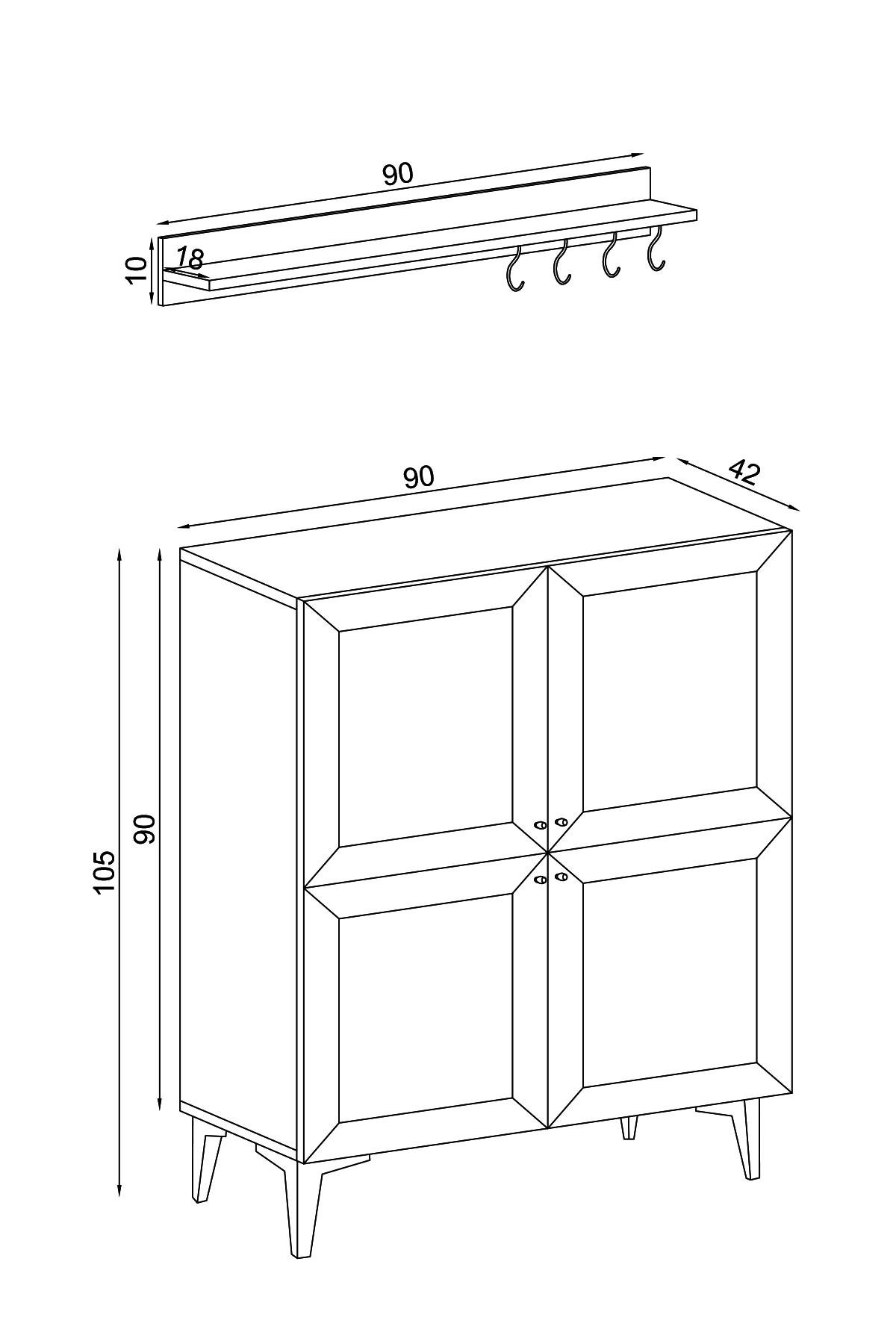 Tesy Çok Amaçlı Dolap I Şık Kahve Köşesi I Avmpark