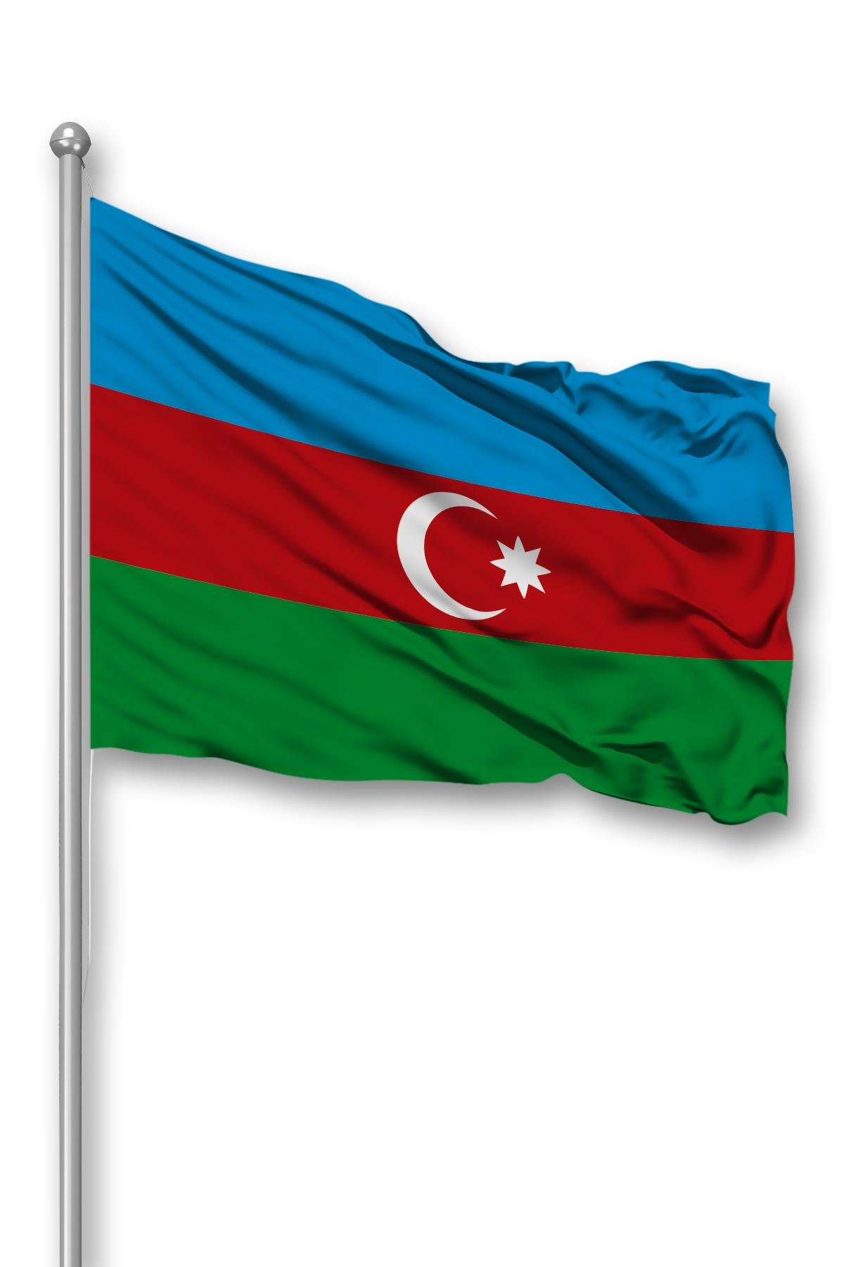 Azerbaycan Ülke Bayrağı 1. Kalite Raşel Kumaş
