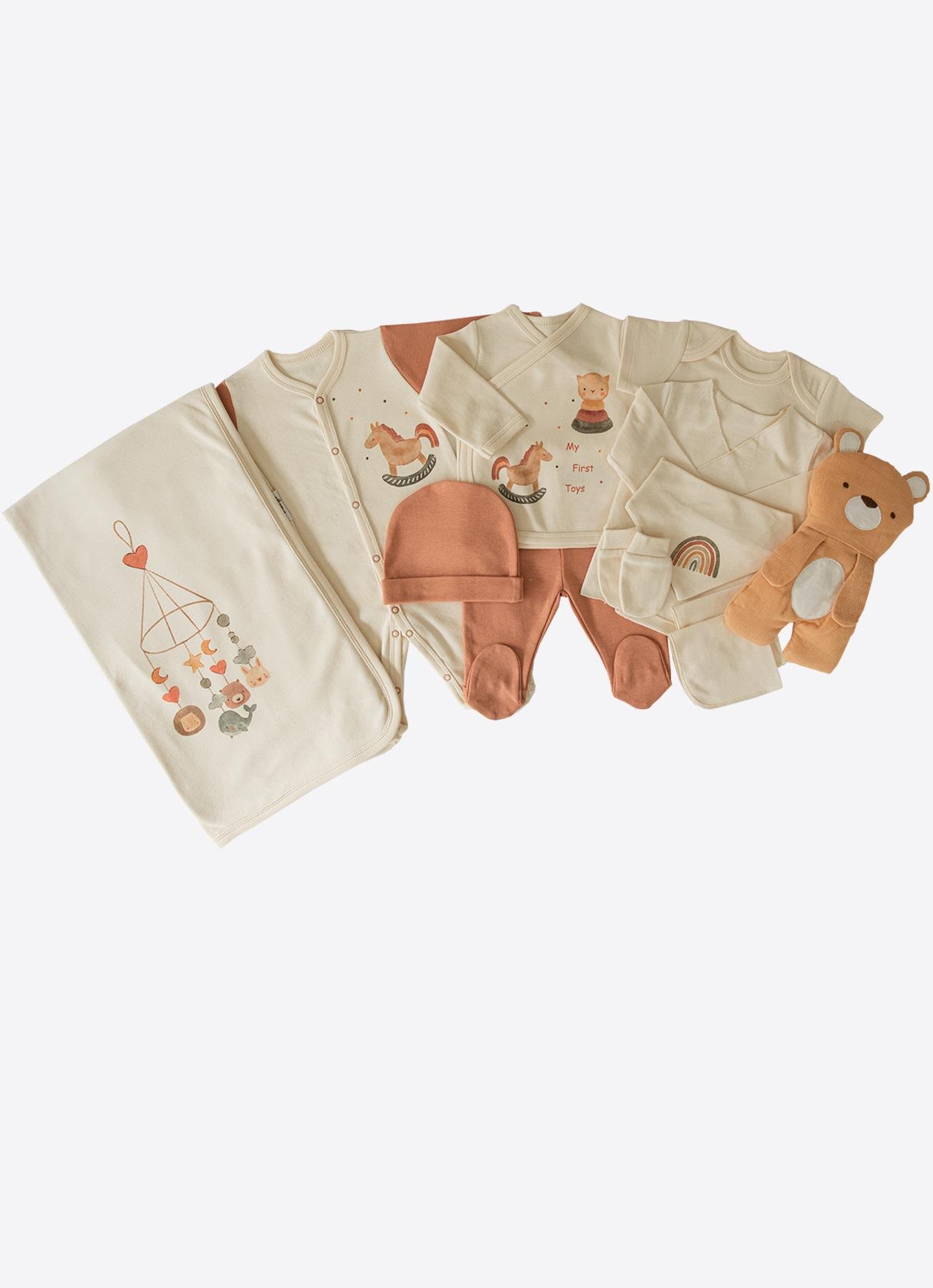 ORGANİK BUBU BEAR 12'Lİ ZIBIN SET NATURAL | Markasız