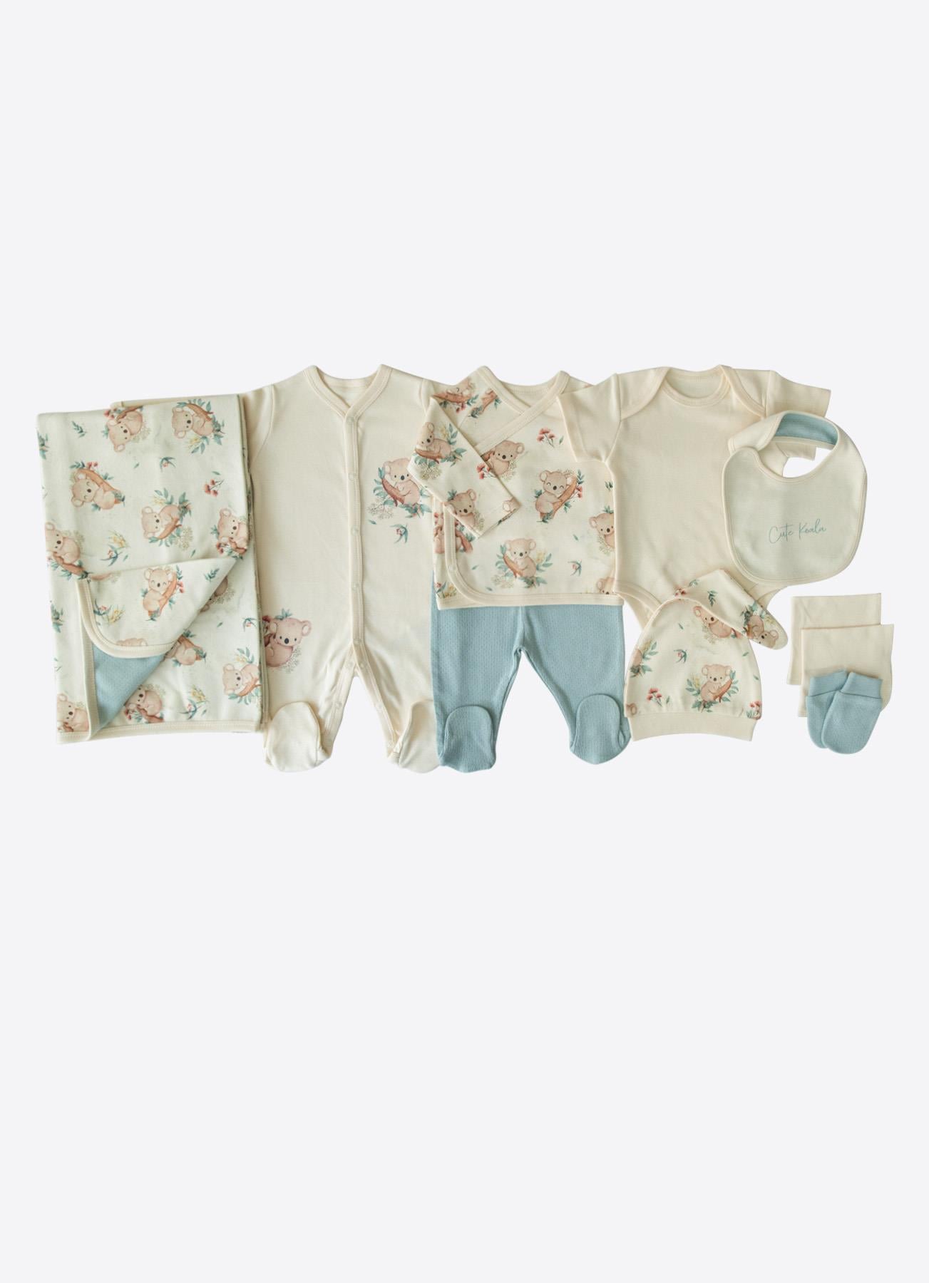 ORGANİK CUTE KOALA 10'LU ZIBIN SET NATURAL | kitikate