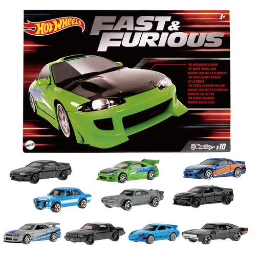 Hot Wheels Fast & Furious 10'lu Set