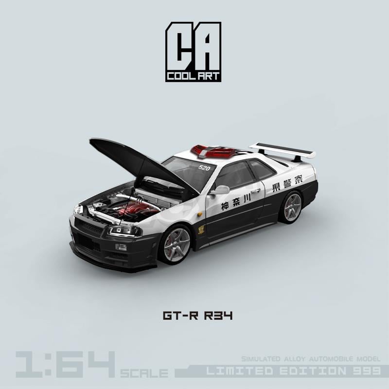 COOL ART 1:64 Nissan Skyline GT-R R34 Police
