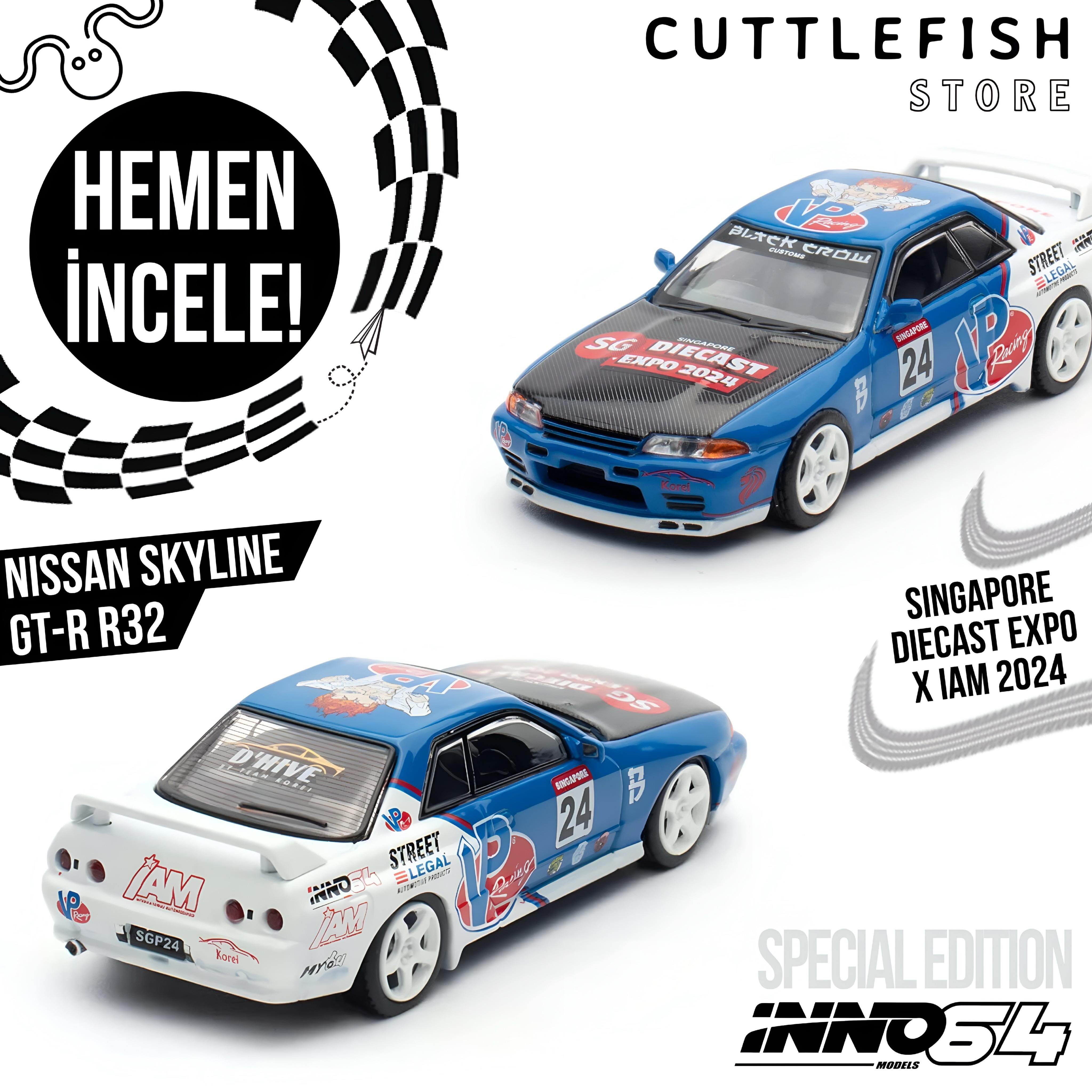 INNO64 Nissan Skyline GT-R R32 Singapore Diecast Expo X IAM 2024
