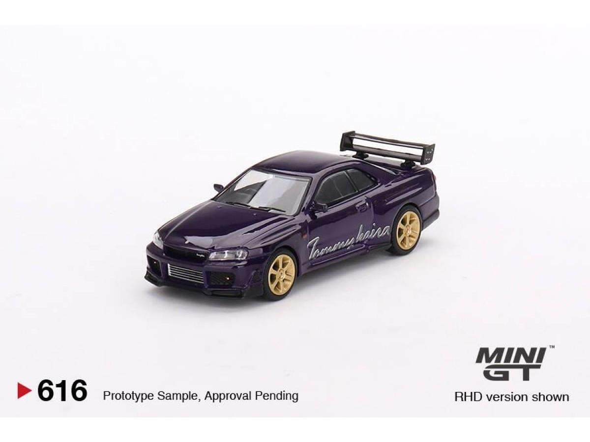 Mini GT 1/64 Nissan Skyline GT-R (R34) Tommykaira R-z Midnight Purple