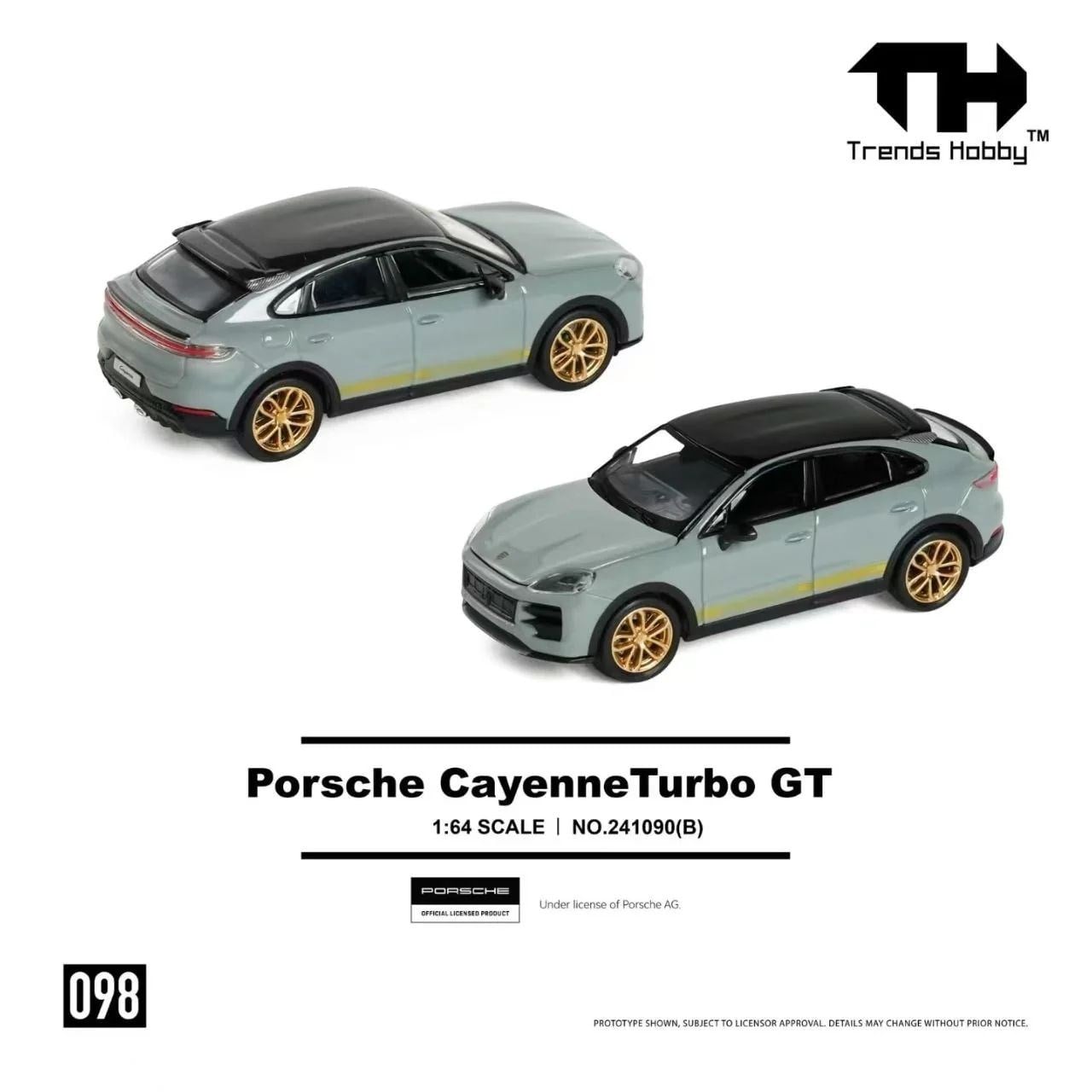 1/64 マイスト PORSCHE CAYENNE 牽引車 Trends Hobby 1:64 Porsche Cayenne Turbo GT - Cement Grey 241090(B)