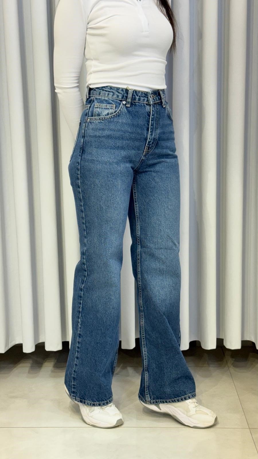 Dilvin 72117 Yeşil Görünümlü Wide Leg Pantolon