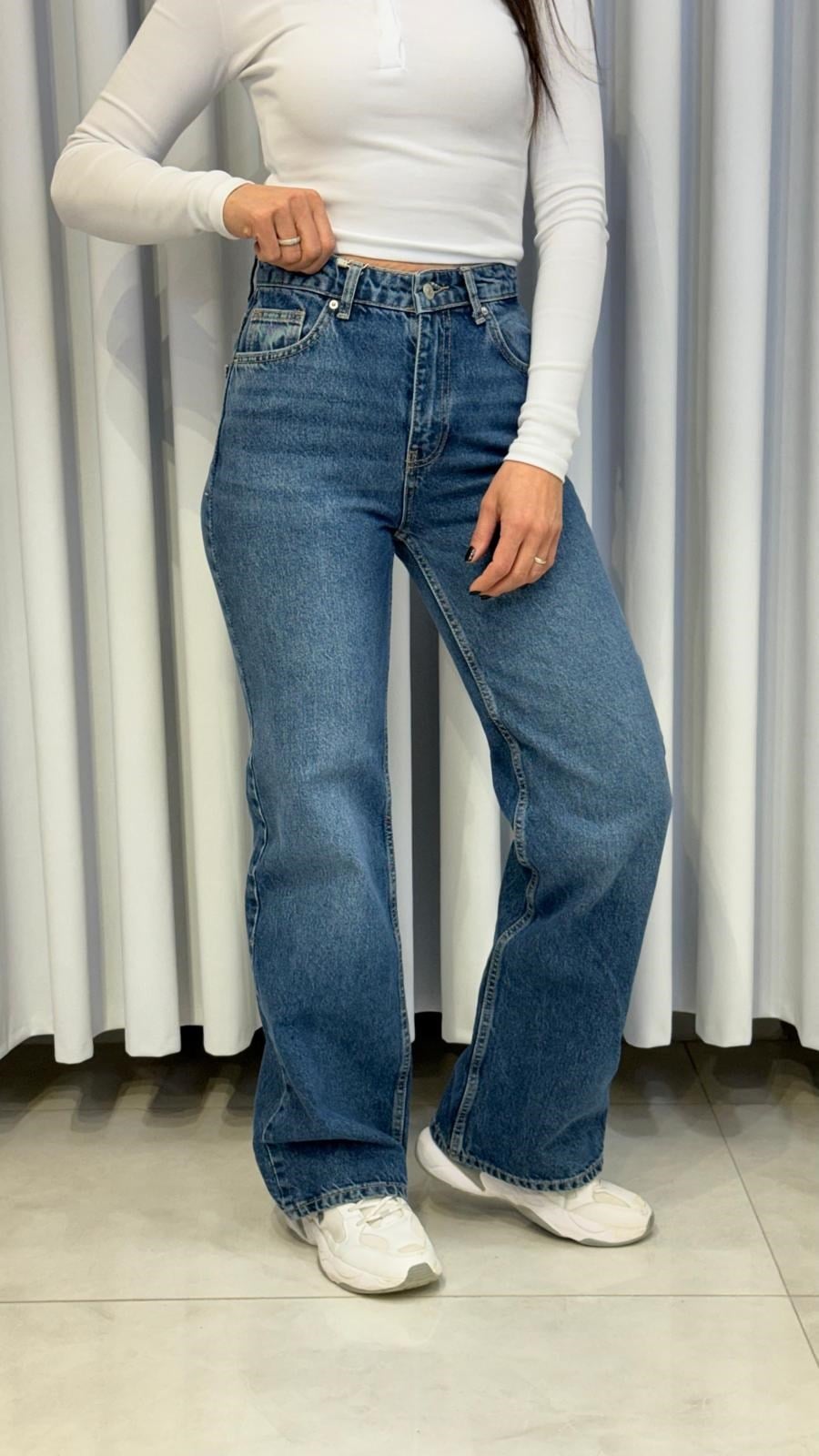 Dilvin 72117 Yeşil Görünümlü Wide Leg Pantolon