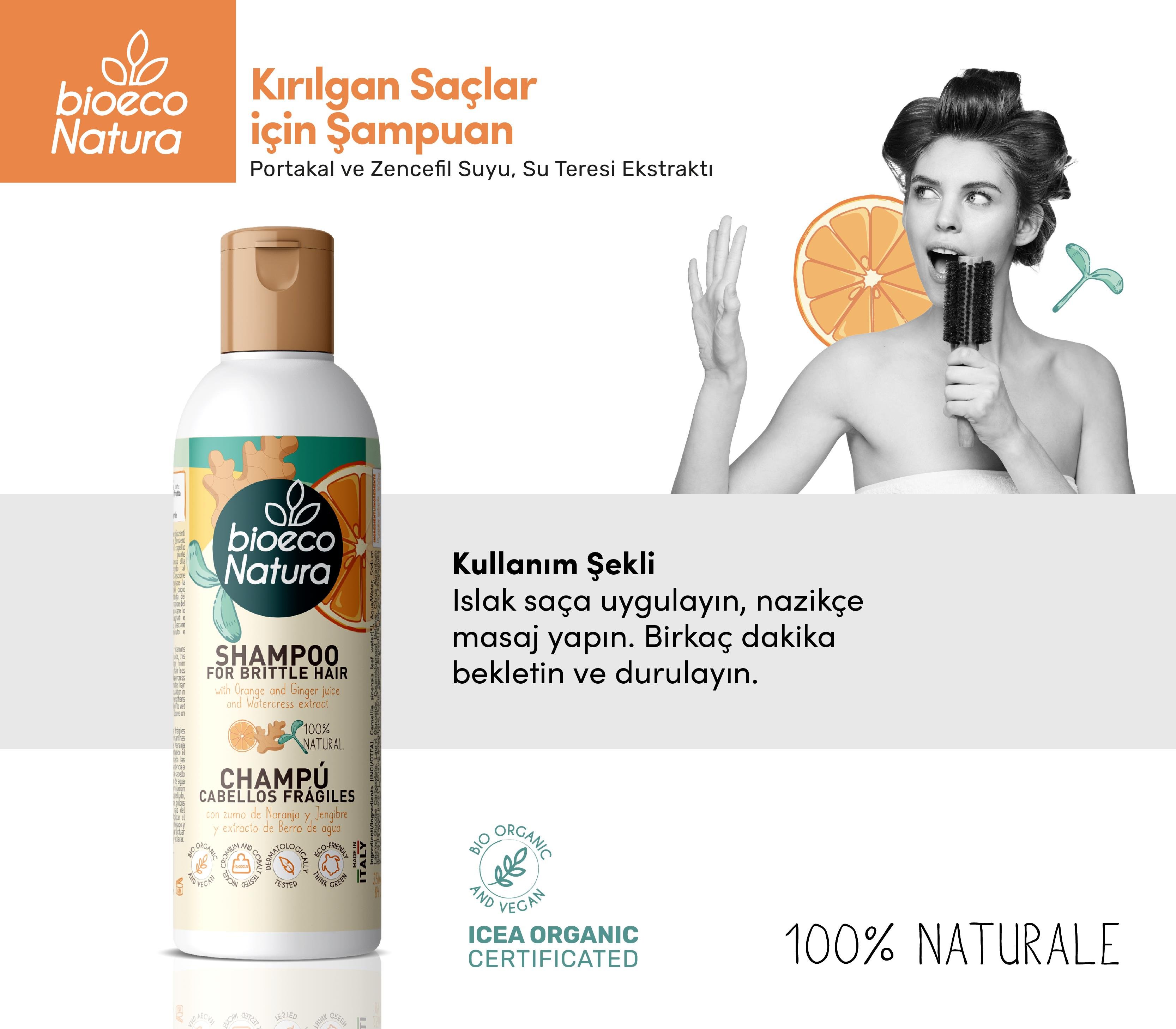 Kırılgan Saçlar İçin Şampuan | Portakal & Zencefil Suyu | Bitkisel