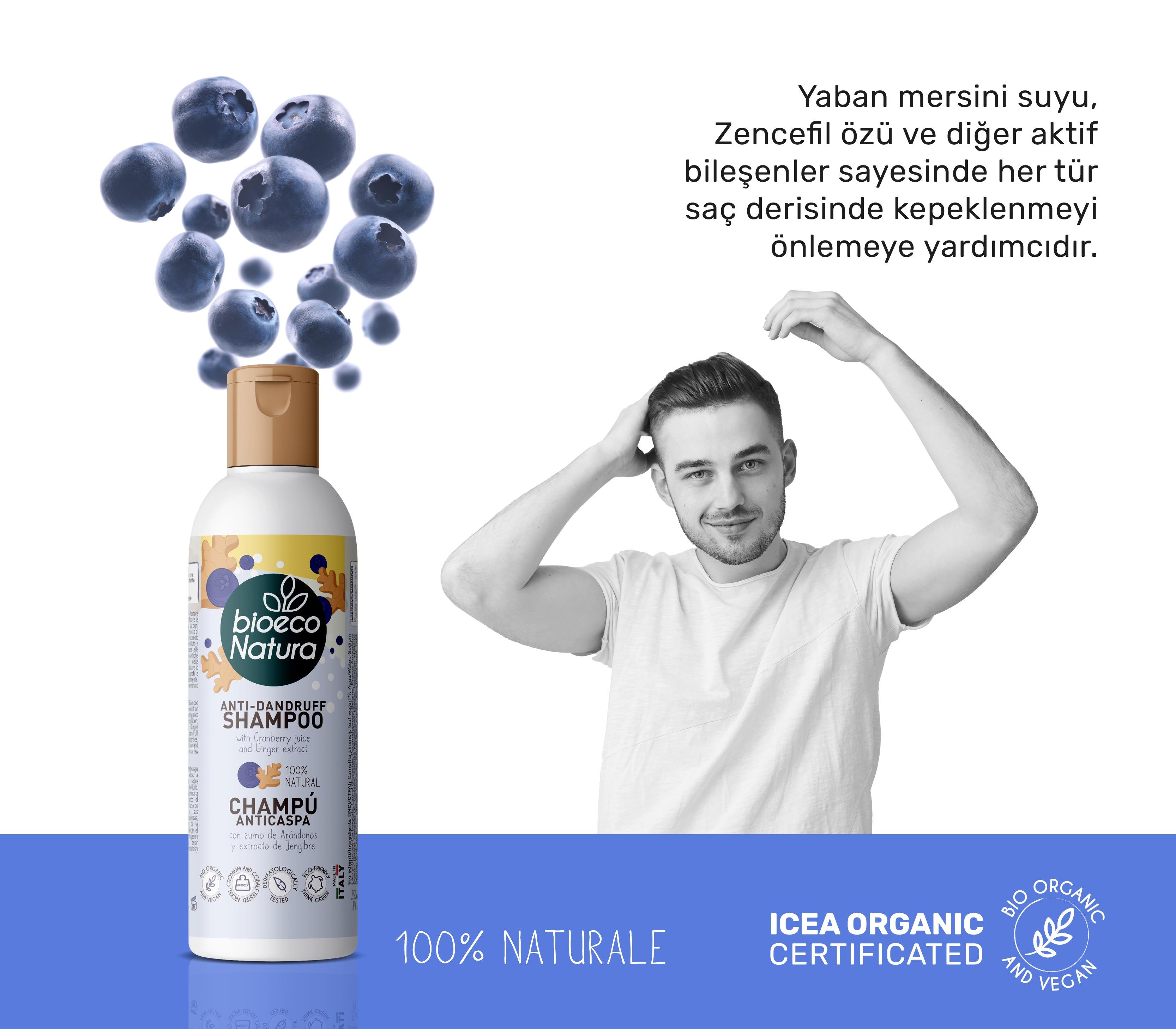 Yaban Mersini & Zencefil Özlü Kepek Karşıtı Doğal Şampuan | Bema