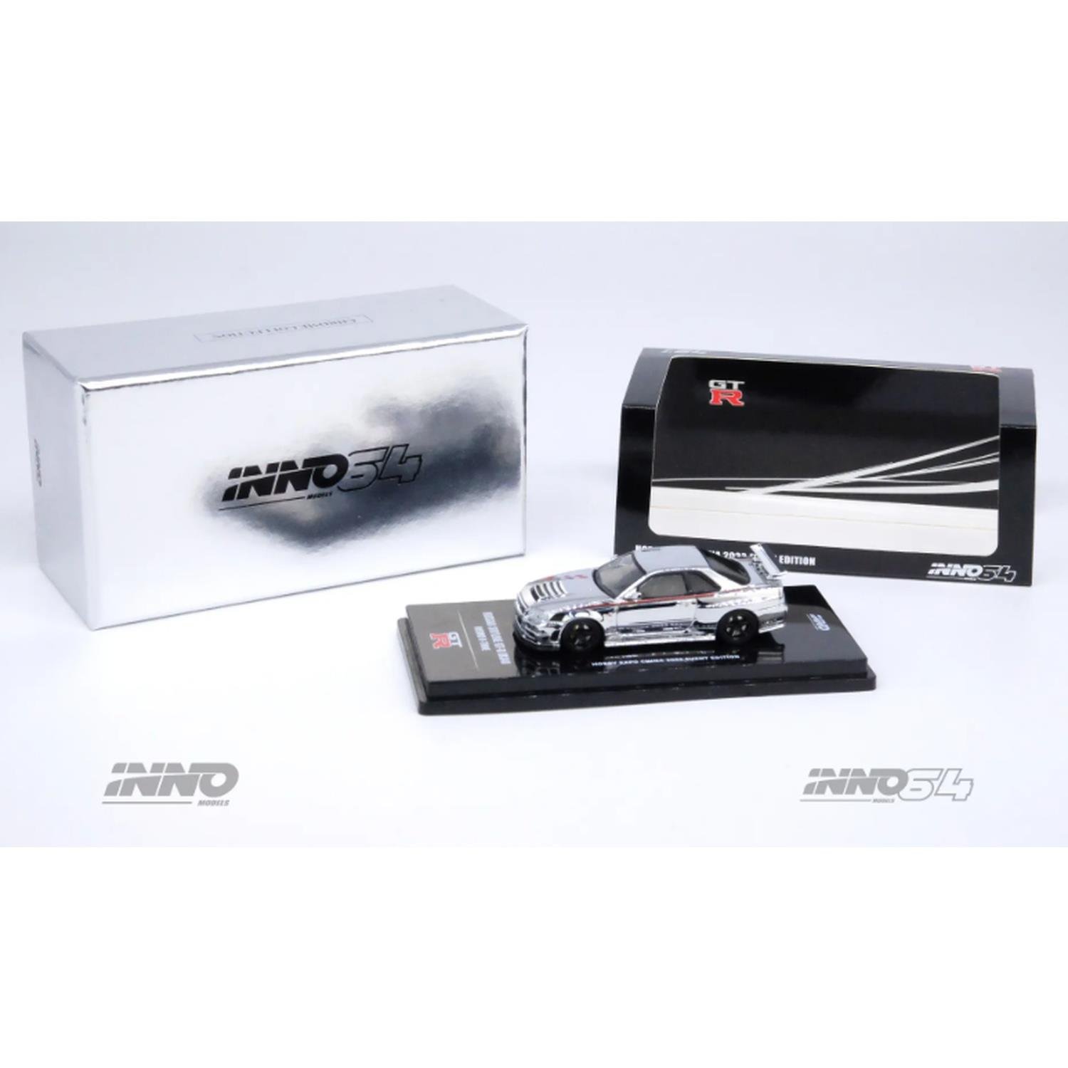 INNO64 - 1/64 Nissan Skyline GT-R R34 Nismo R-Tune Chrome Silver