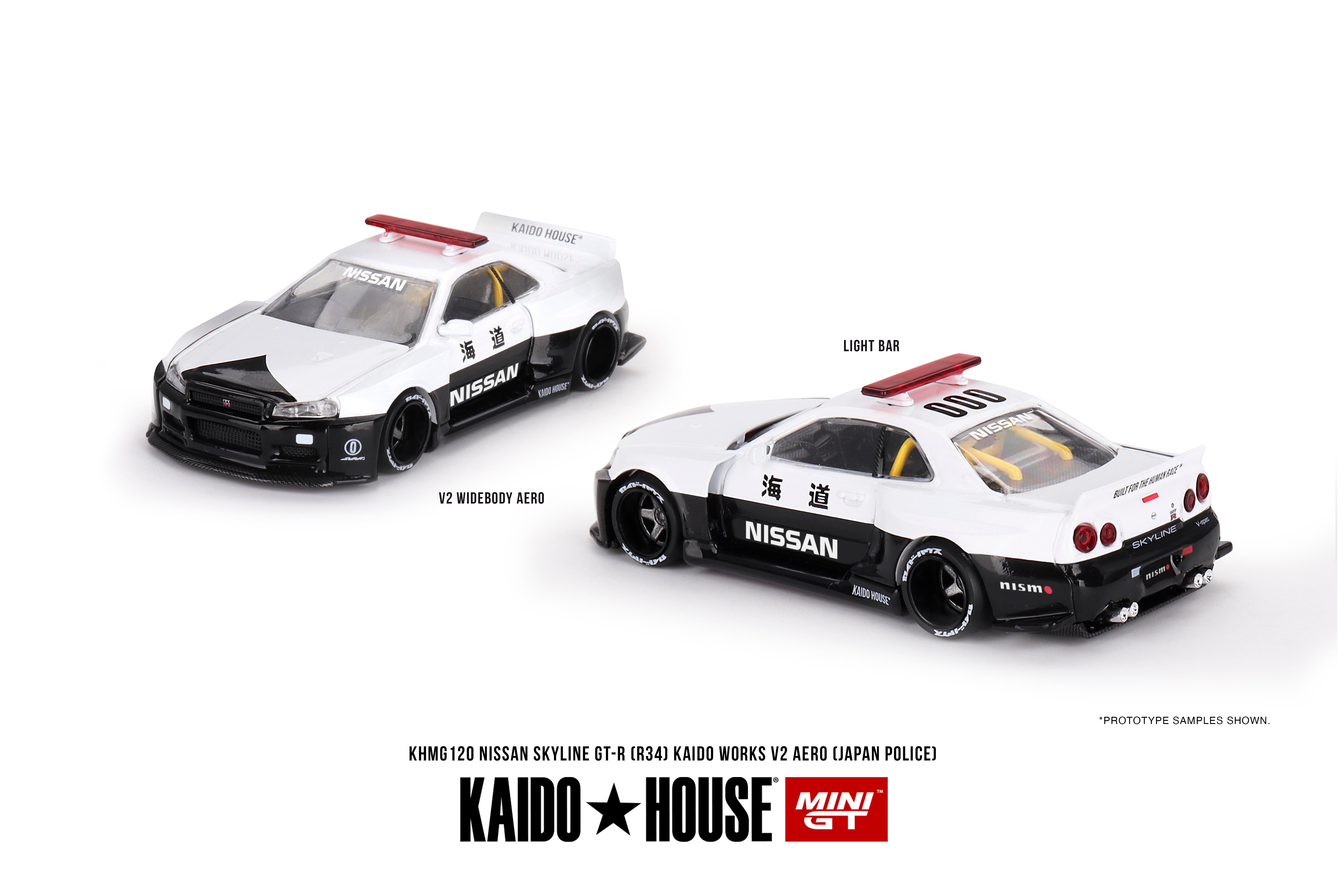 MINIGT 街道ハウス GT-R (R34) Brazil Mini GT 1/64 KaidoHouse Nissan Skyline GT-R R34 Kaido Works (V2